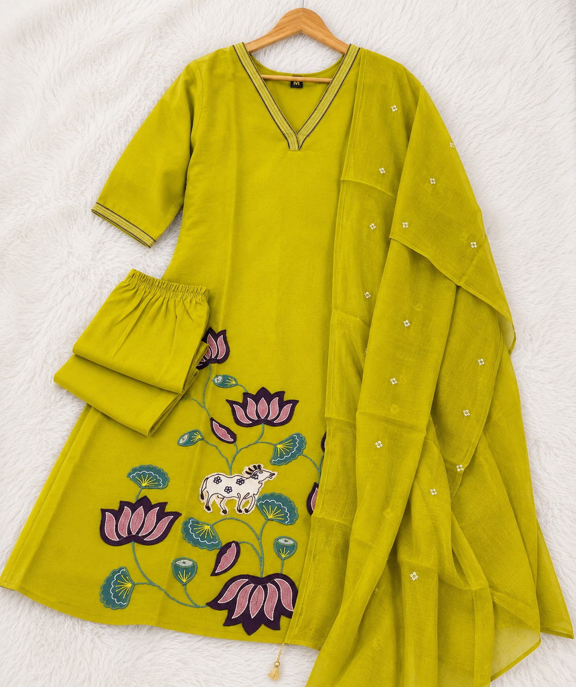 Pichwai Appliqué Anarkali