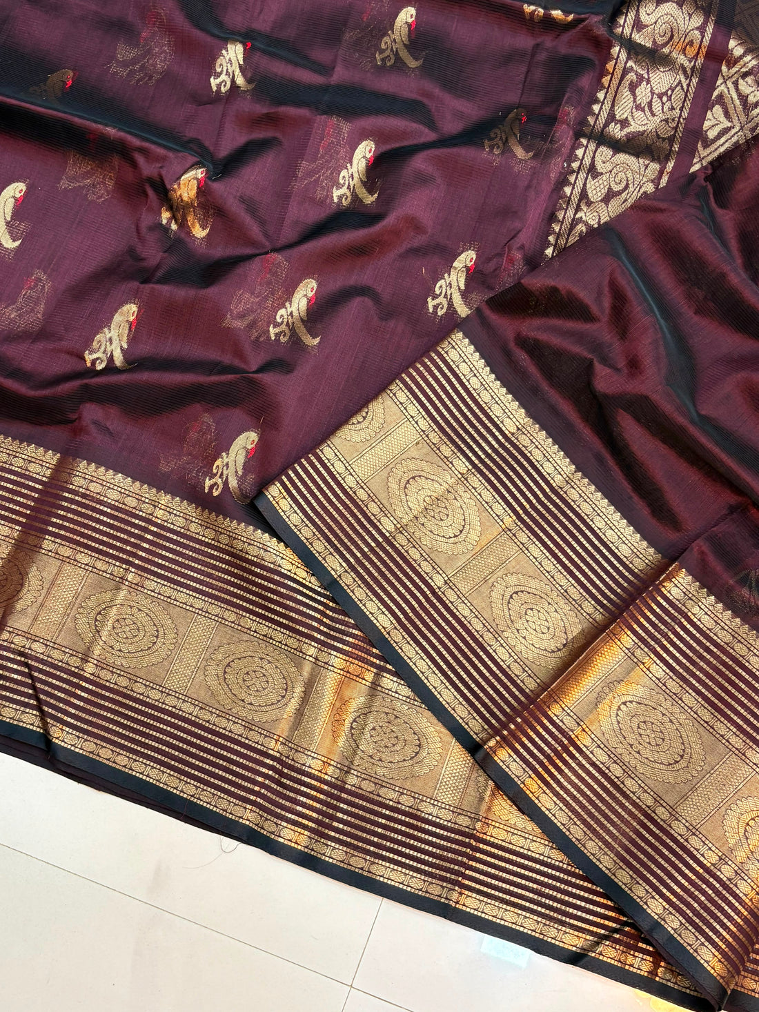 Vintage Handloom Mangalagiri Pattu Saree