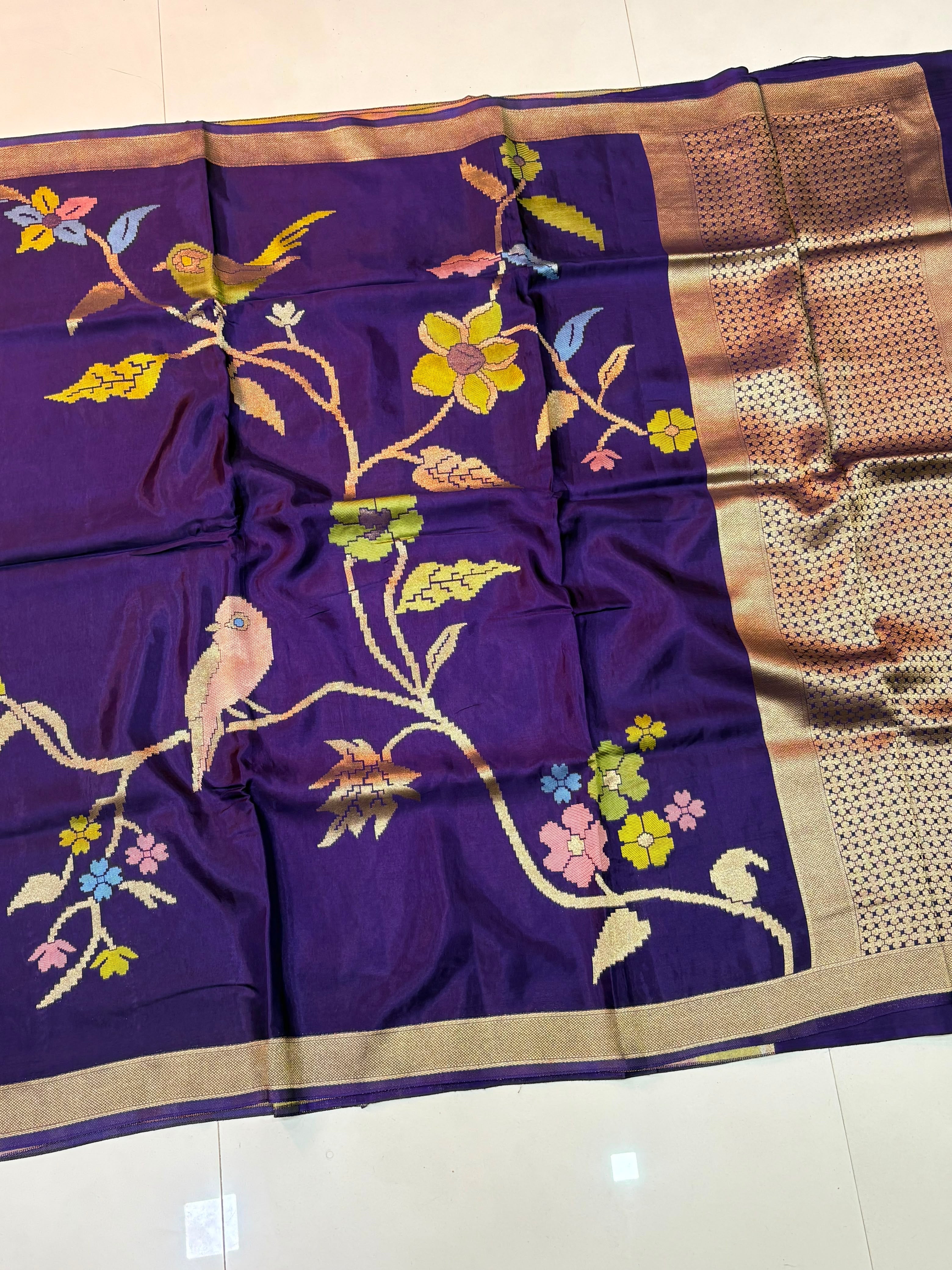 Russian Silk Jamdani Sarees