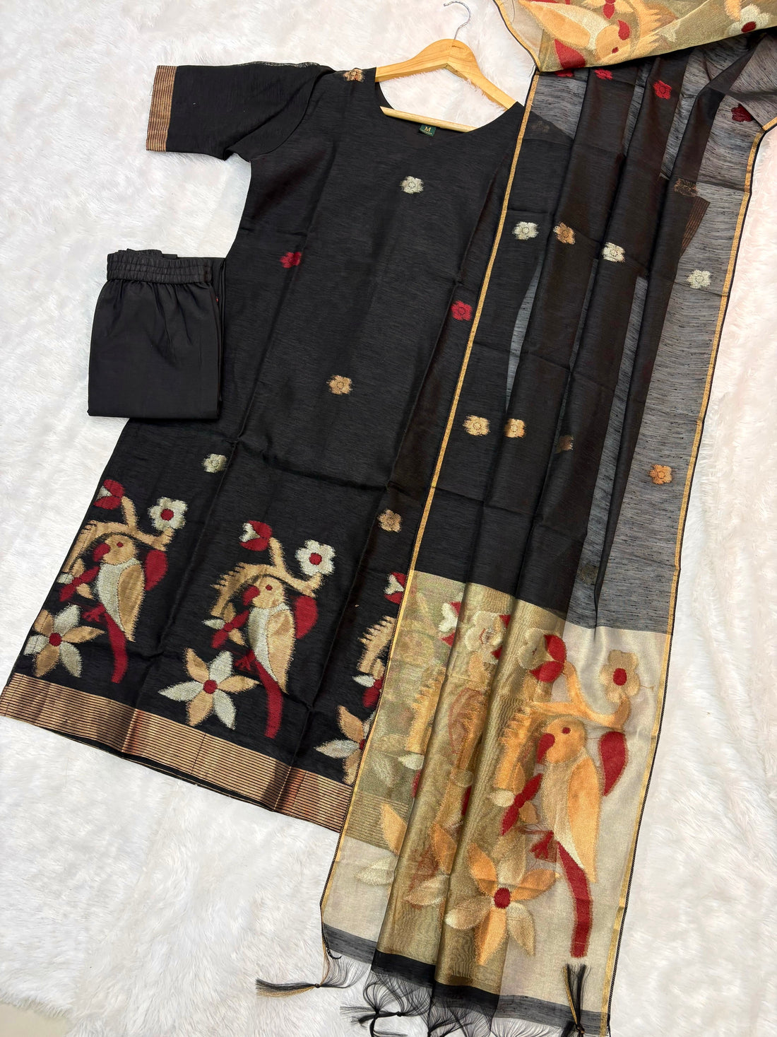Khadi Jamdhani Kurti Sets