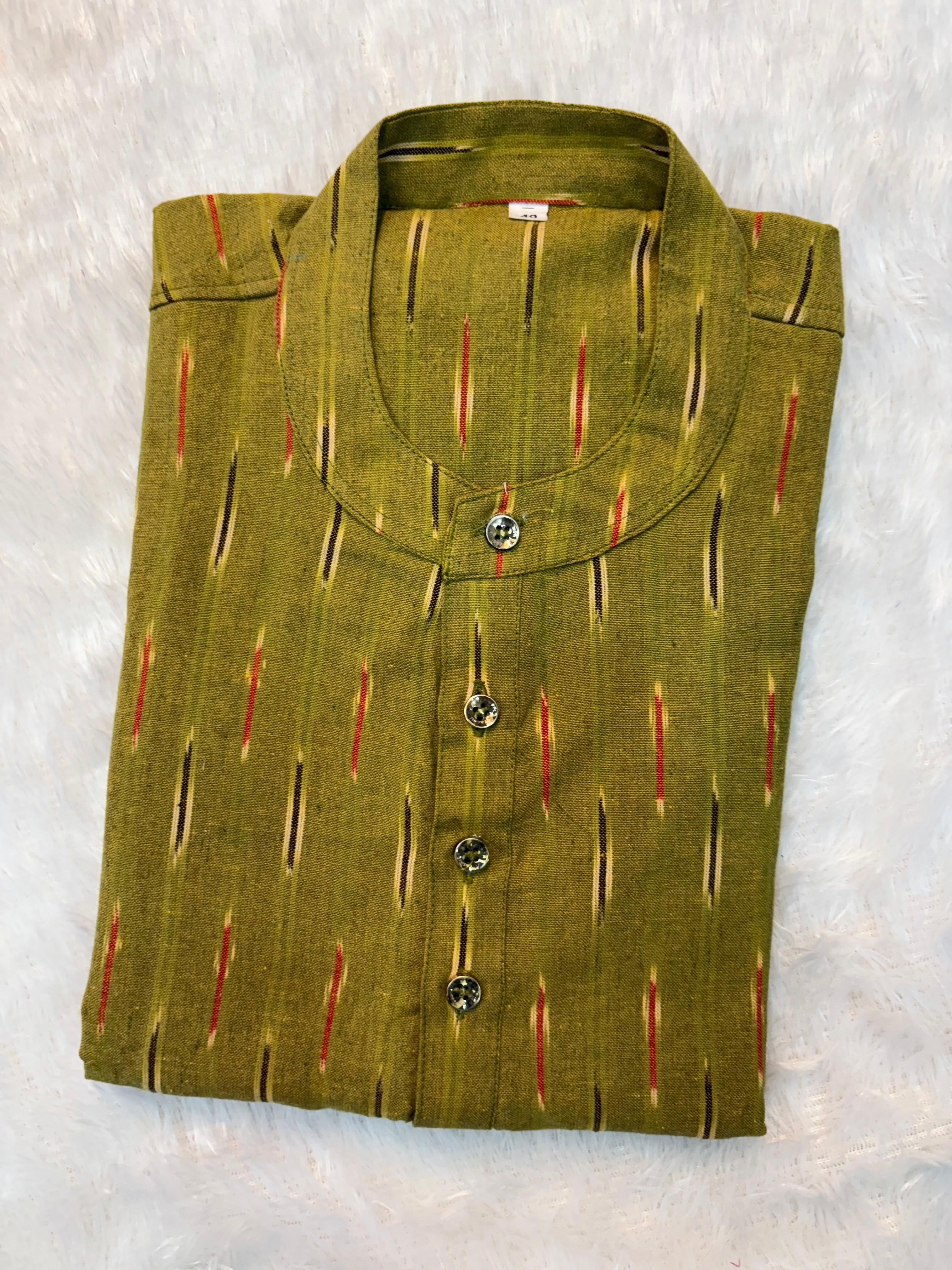 Men's Ikkat Cotton Kurta