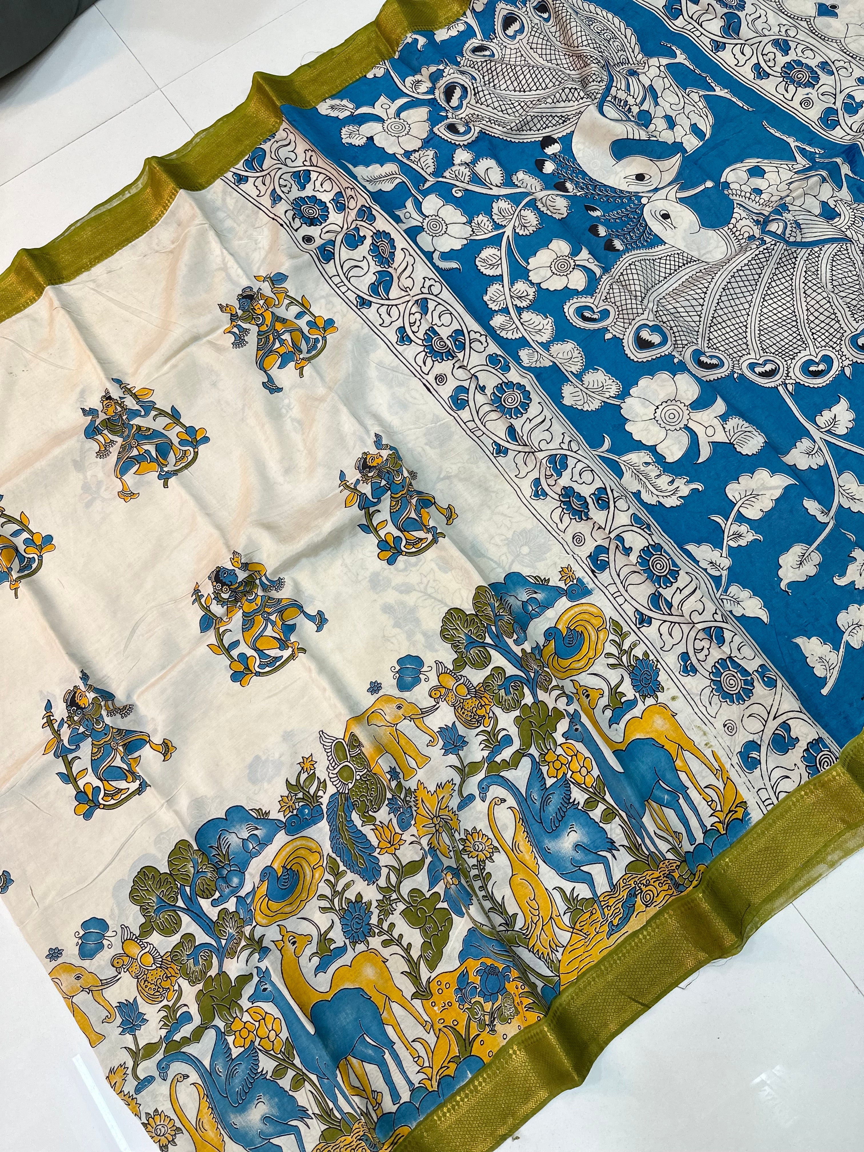 Traditional Kalamkari Silk Sarees