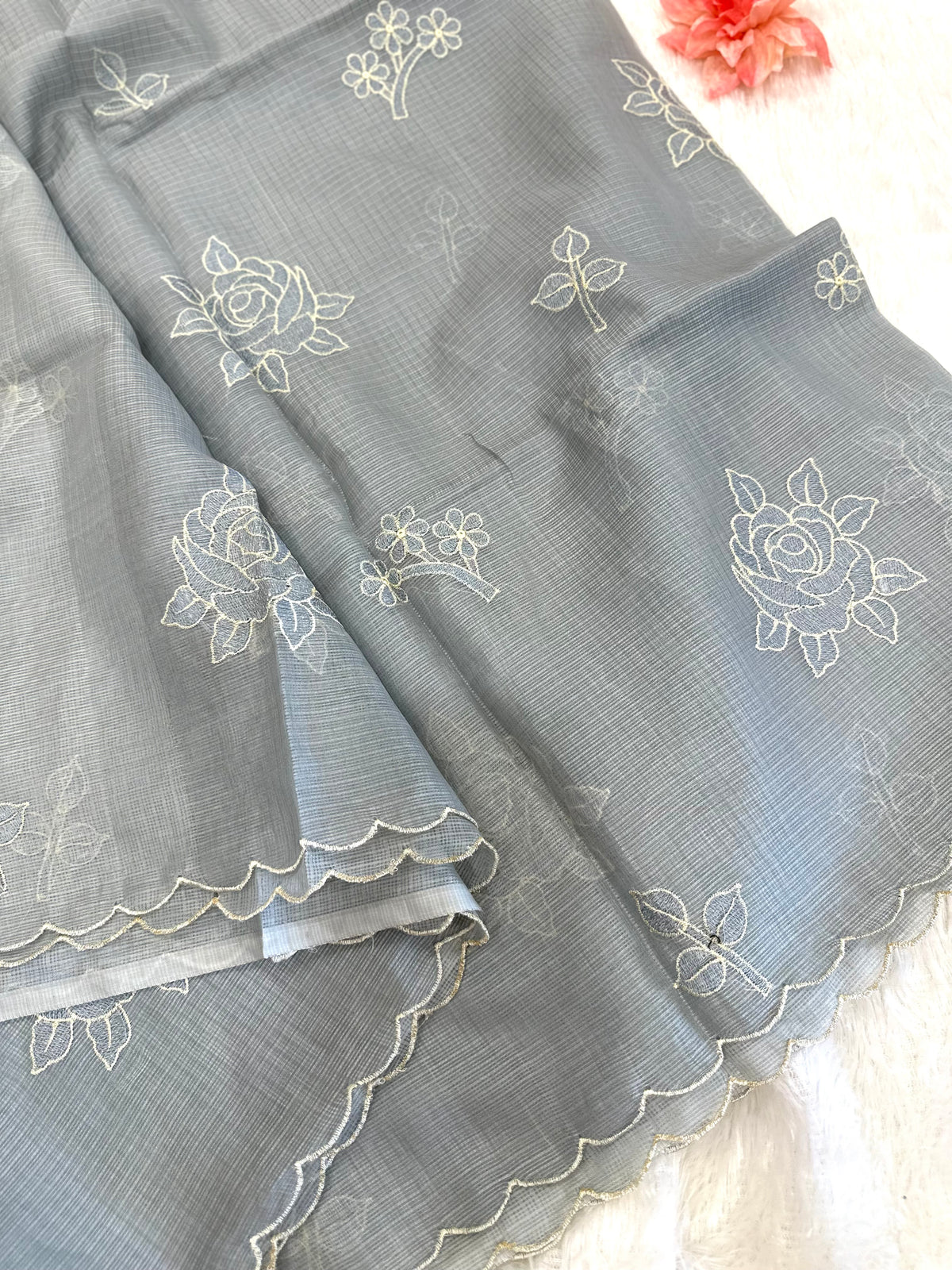 Pastel Kota Embroidery Florals