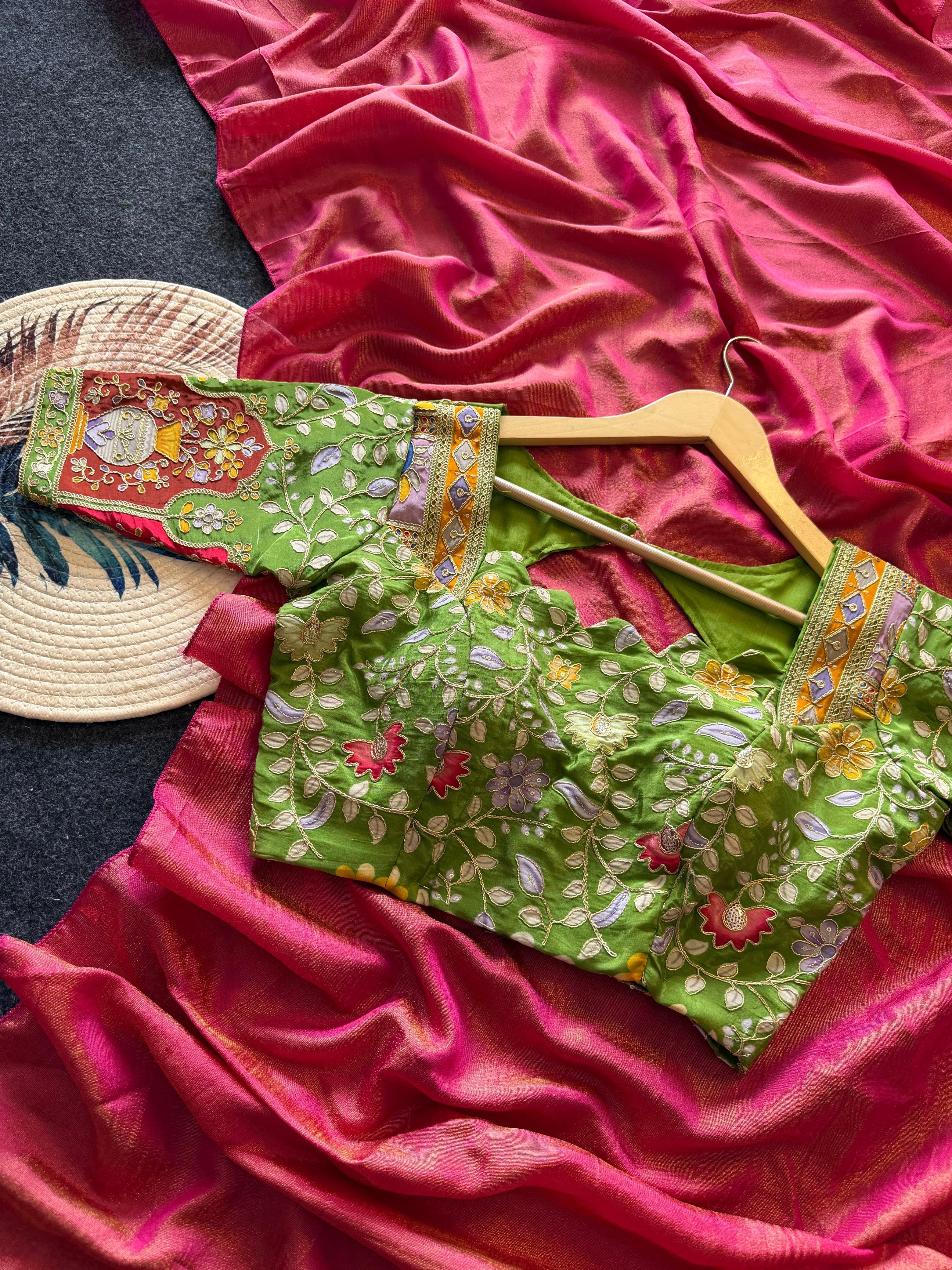 Meena Saree with designer blouse