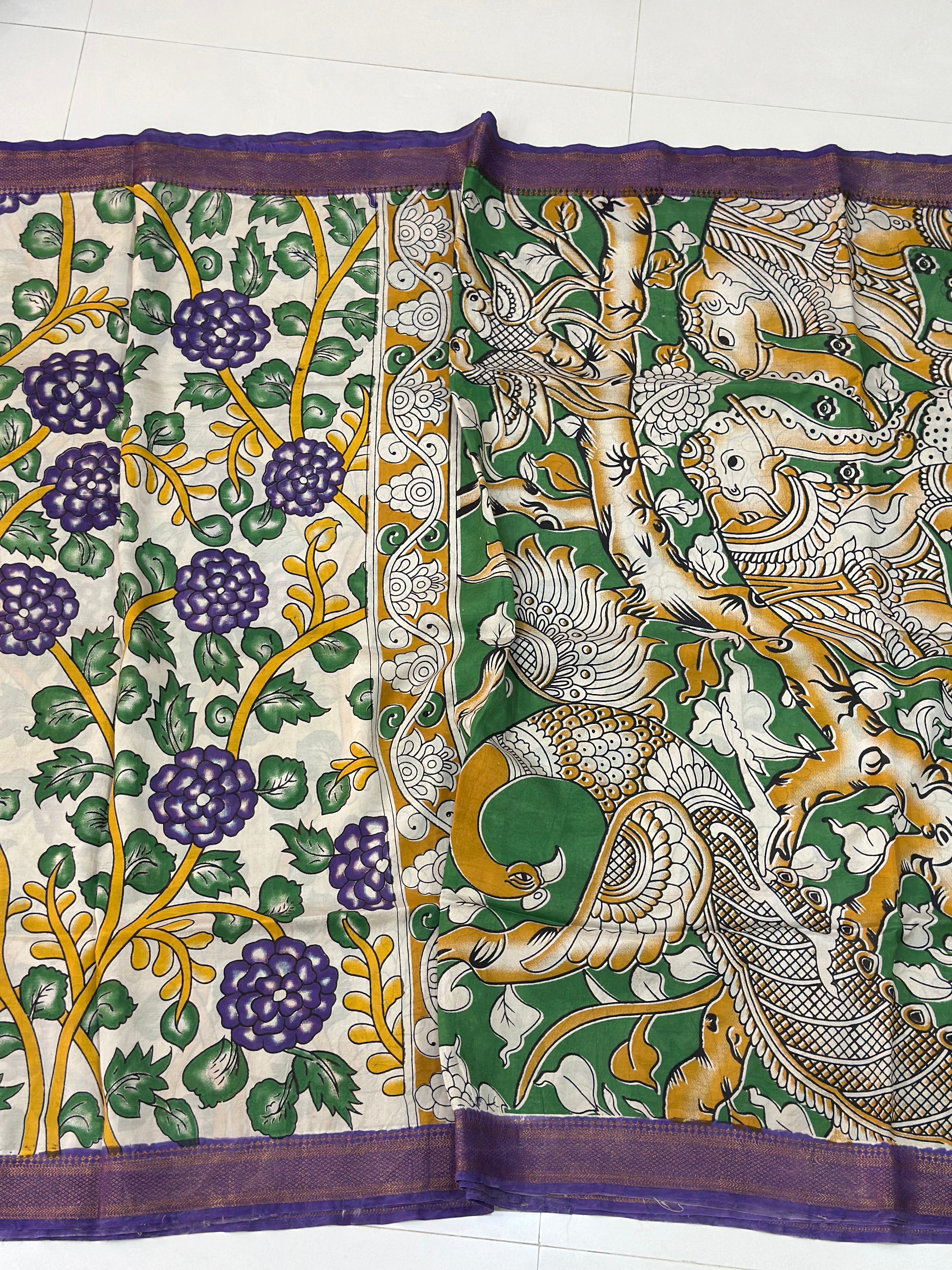 Kalamkari Silk Saree
