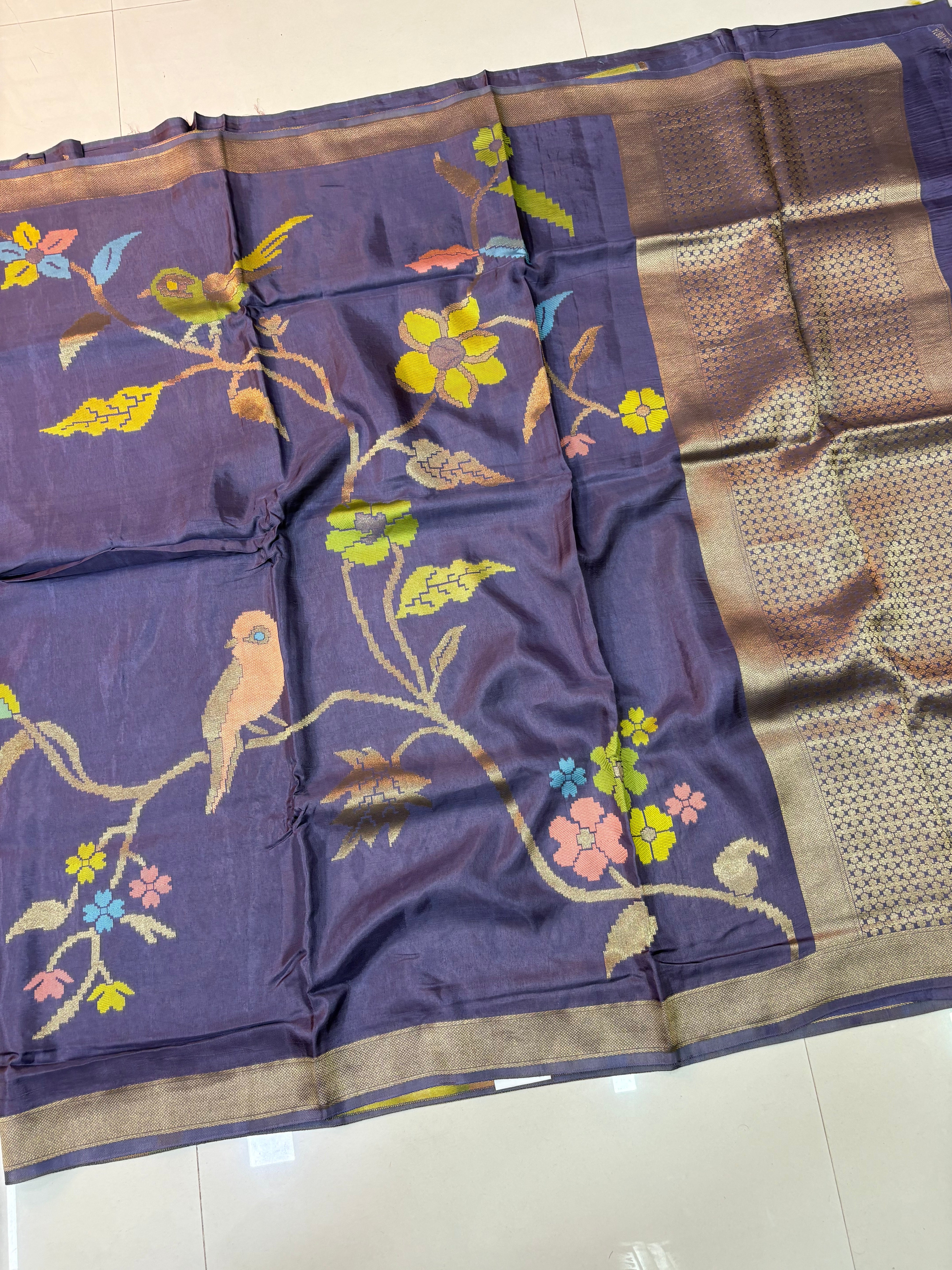 Russian Silk Jamdani Sarees