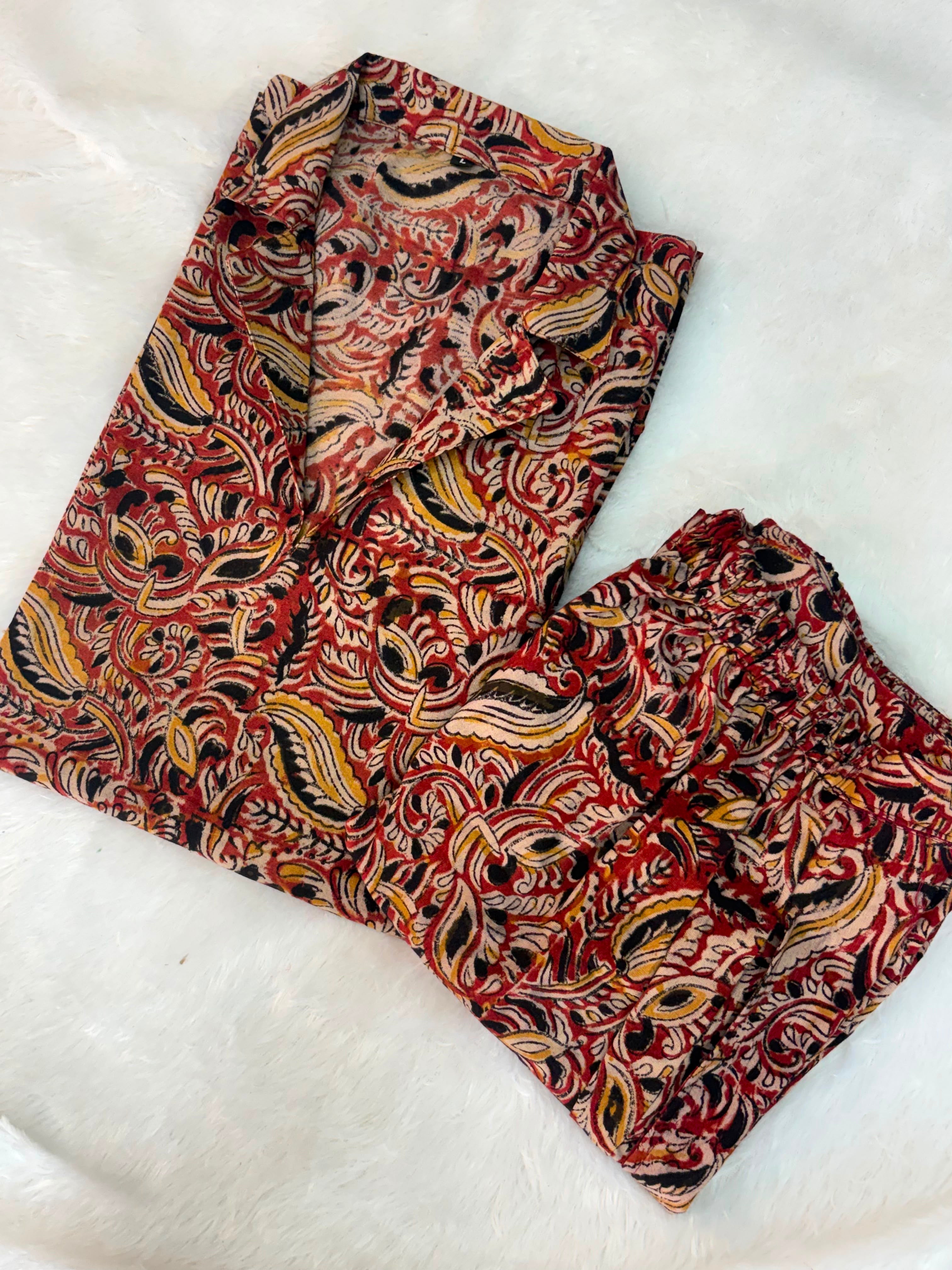 Kalamkari Hand Print Coord Set