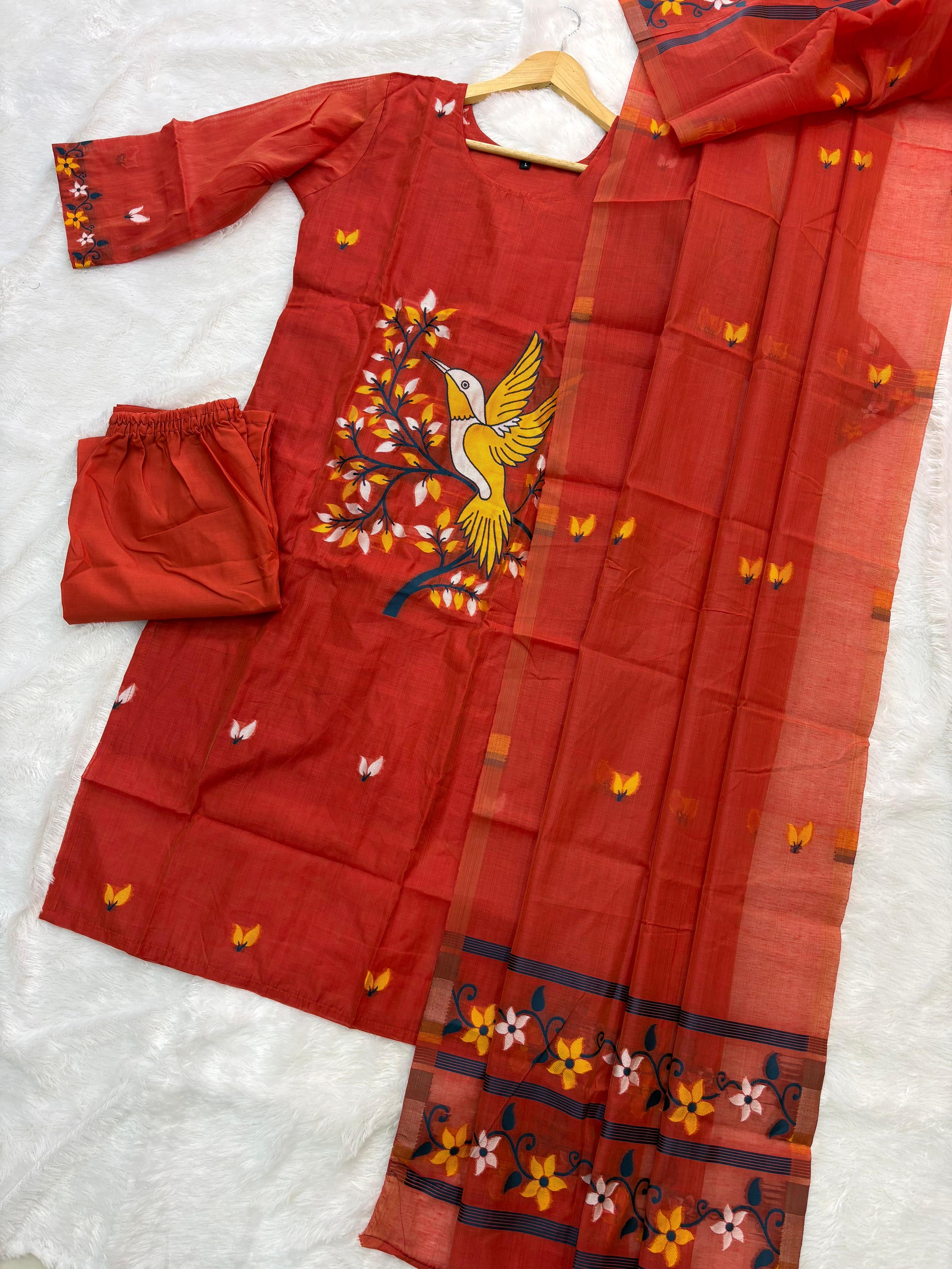 Muslin Jamdani Kurti Sets