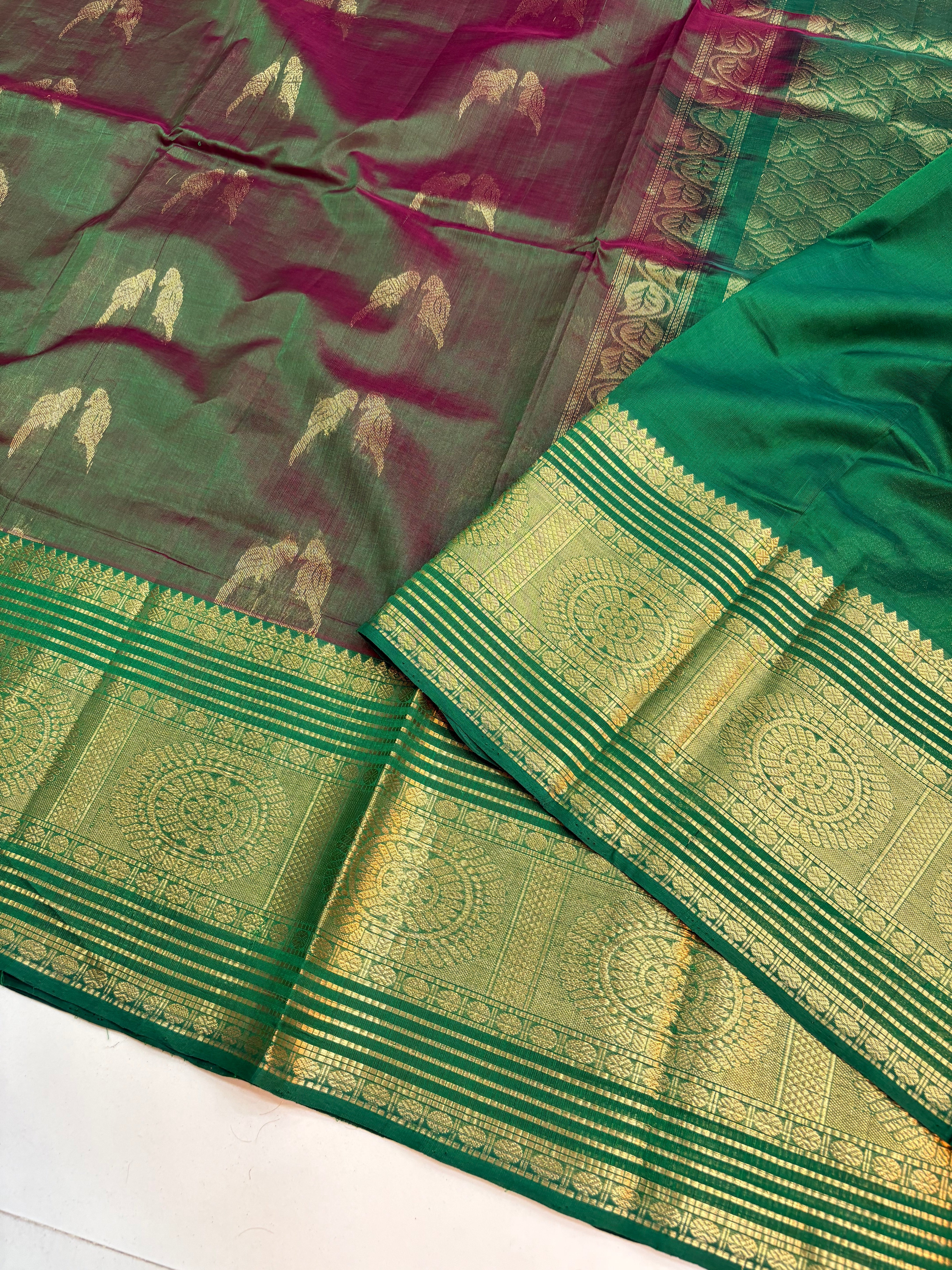 Vintage Handloom Mangalagiri Pattu saree