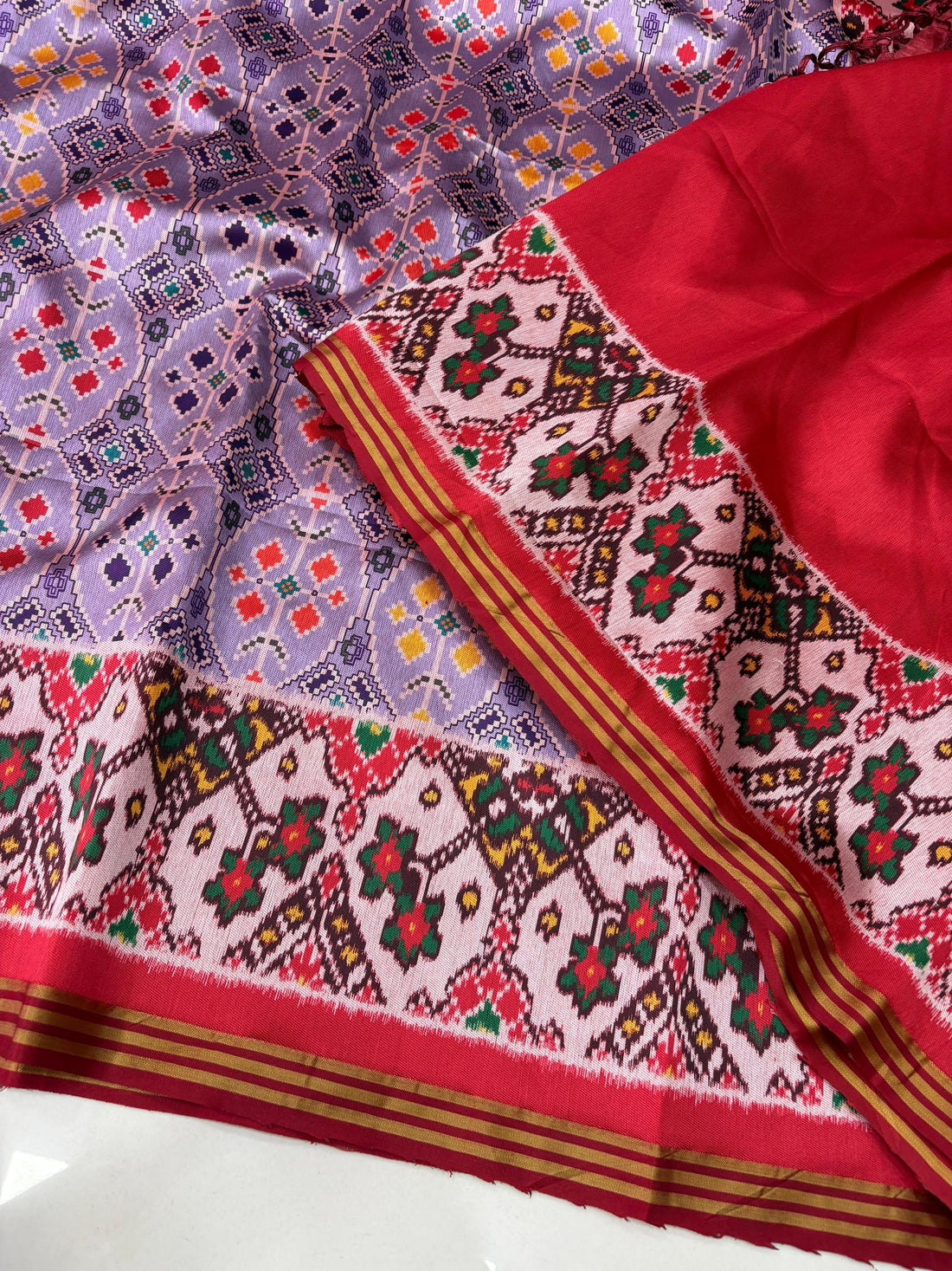 Pastel Patola Printed Sarees