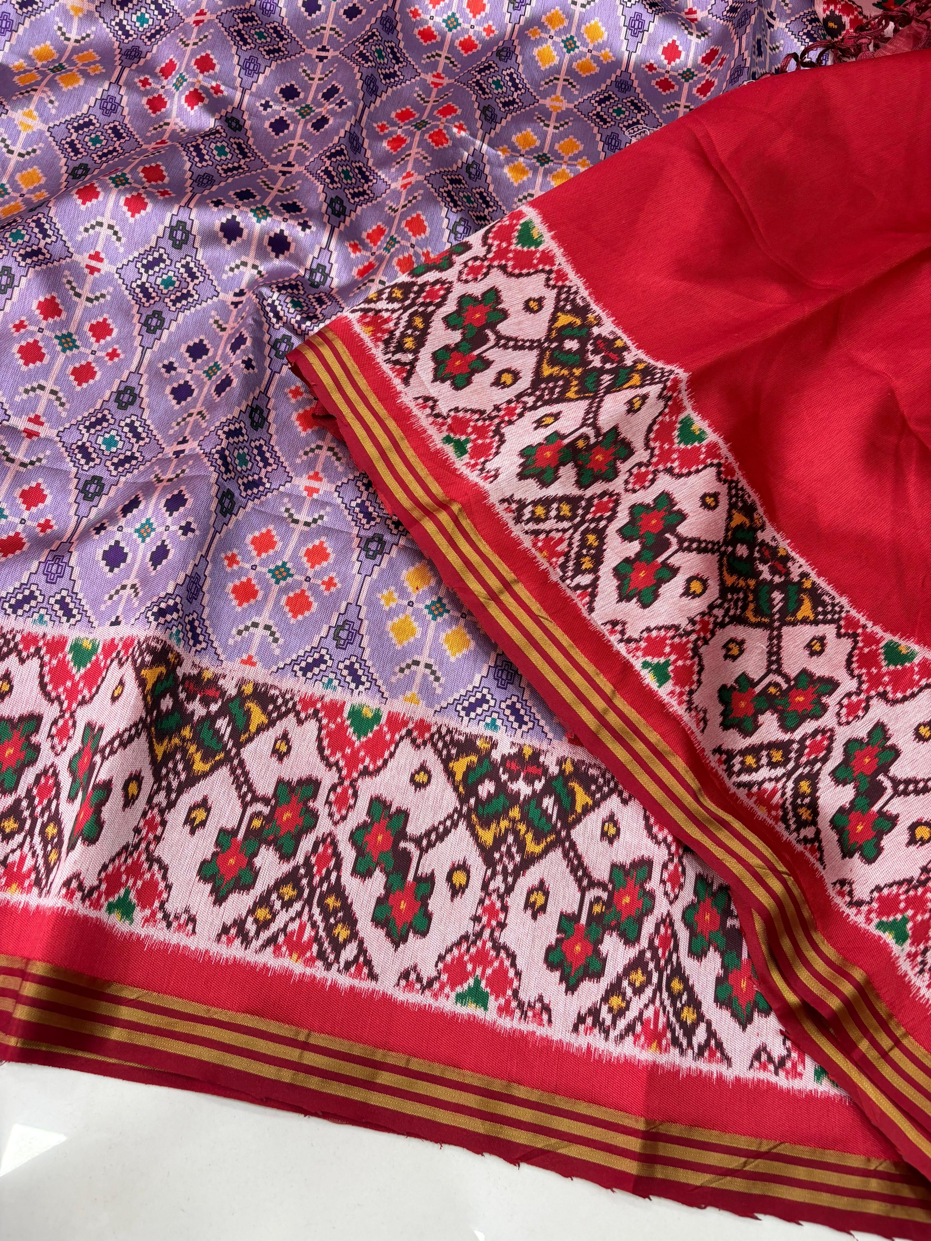 Pastel Patola Printed Sarees
