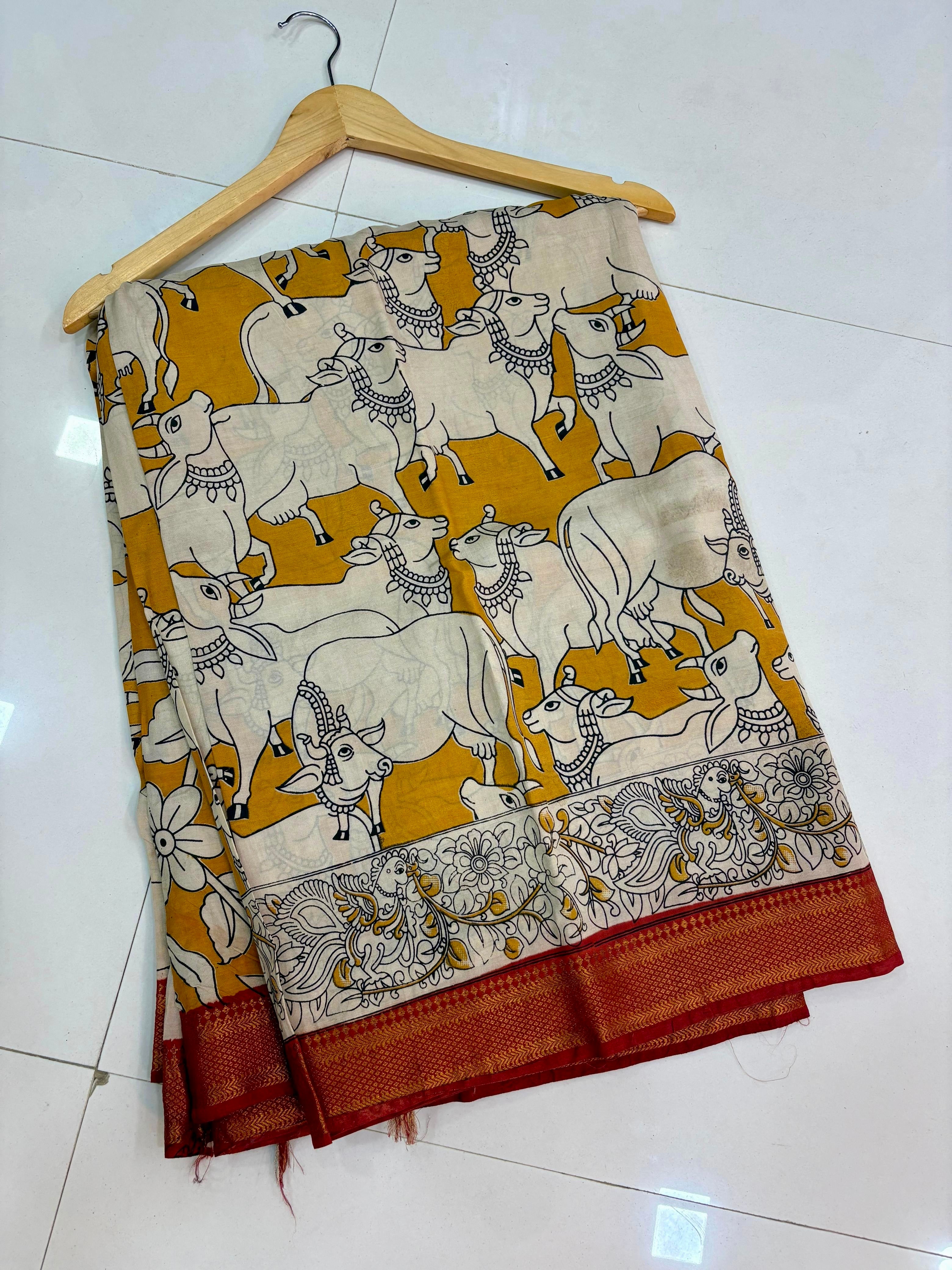 Kalamkari Pichwai Silk