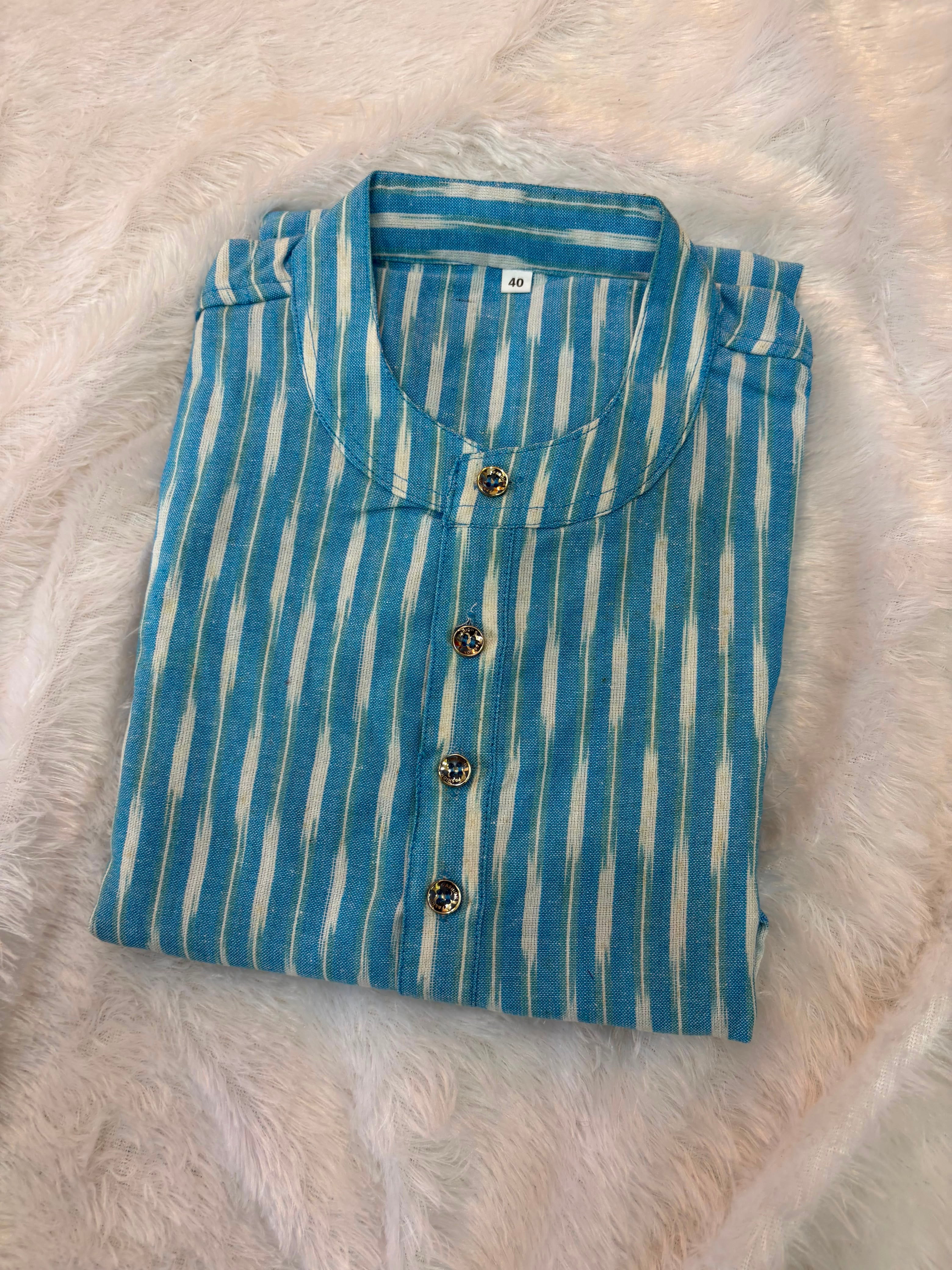 Men's Ikkat Cotton Kurta