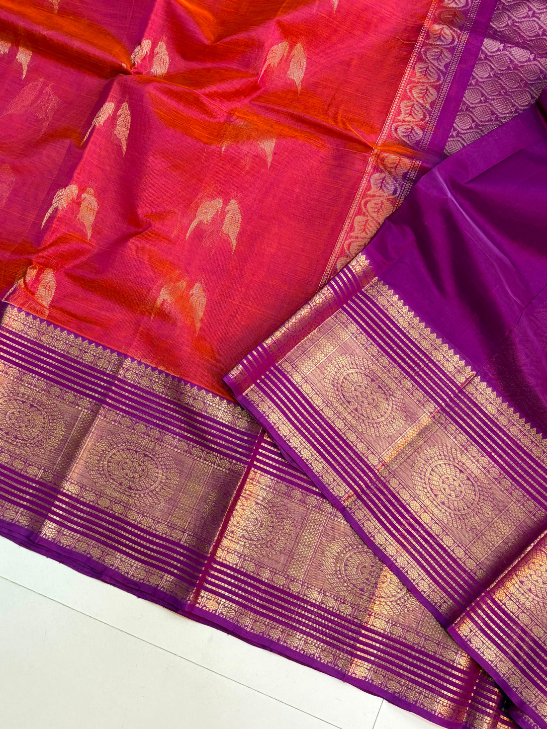 Vintage Handloom Mangalagiri Pattu Saree