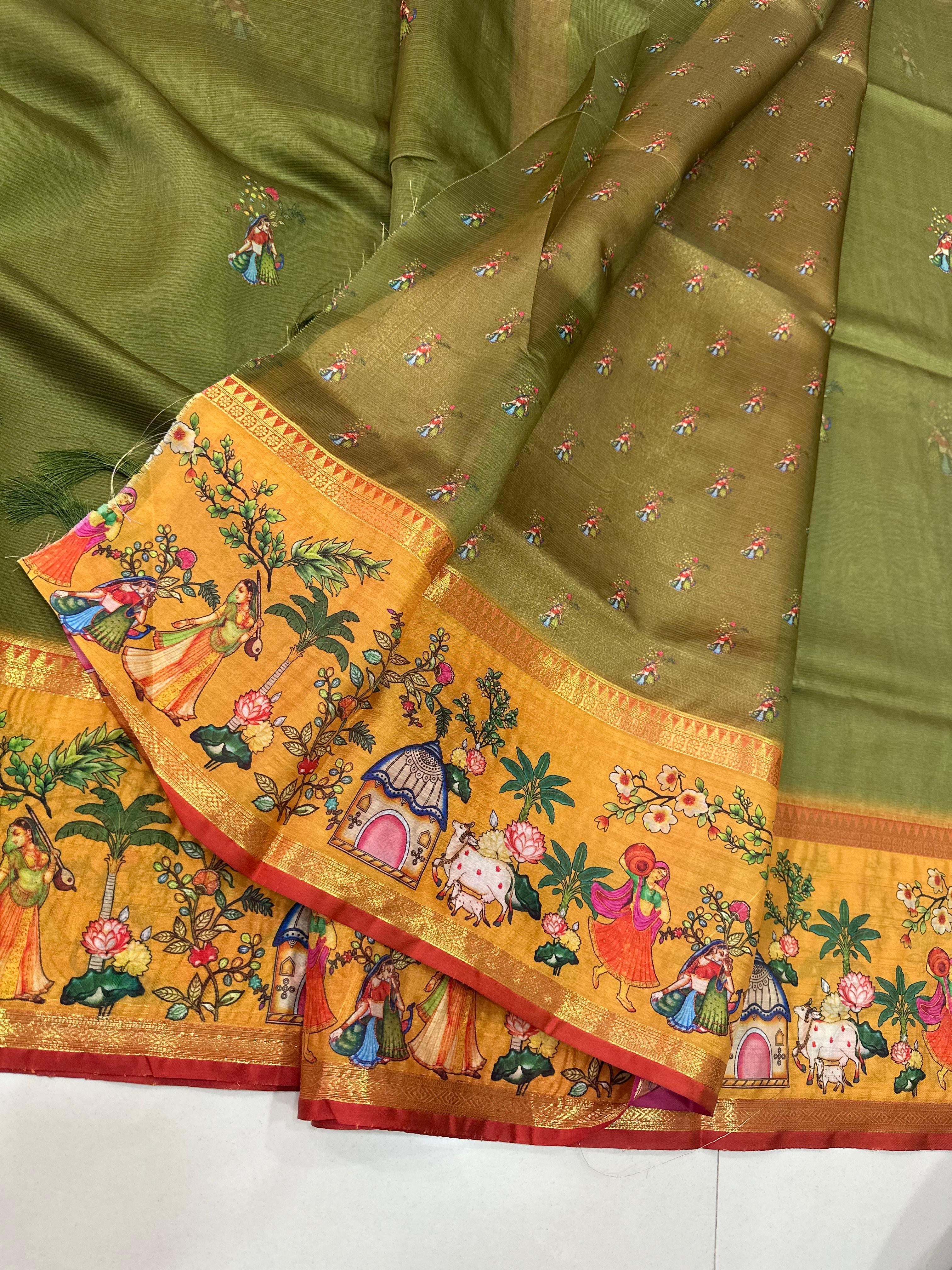 Fancy Silk Kota Traditional Borders