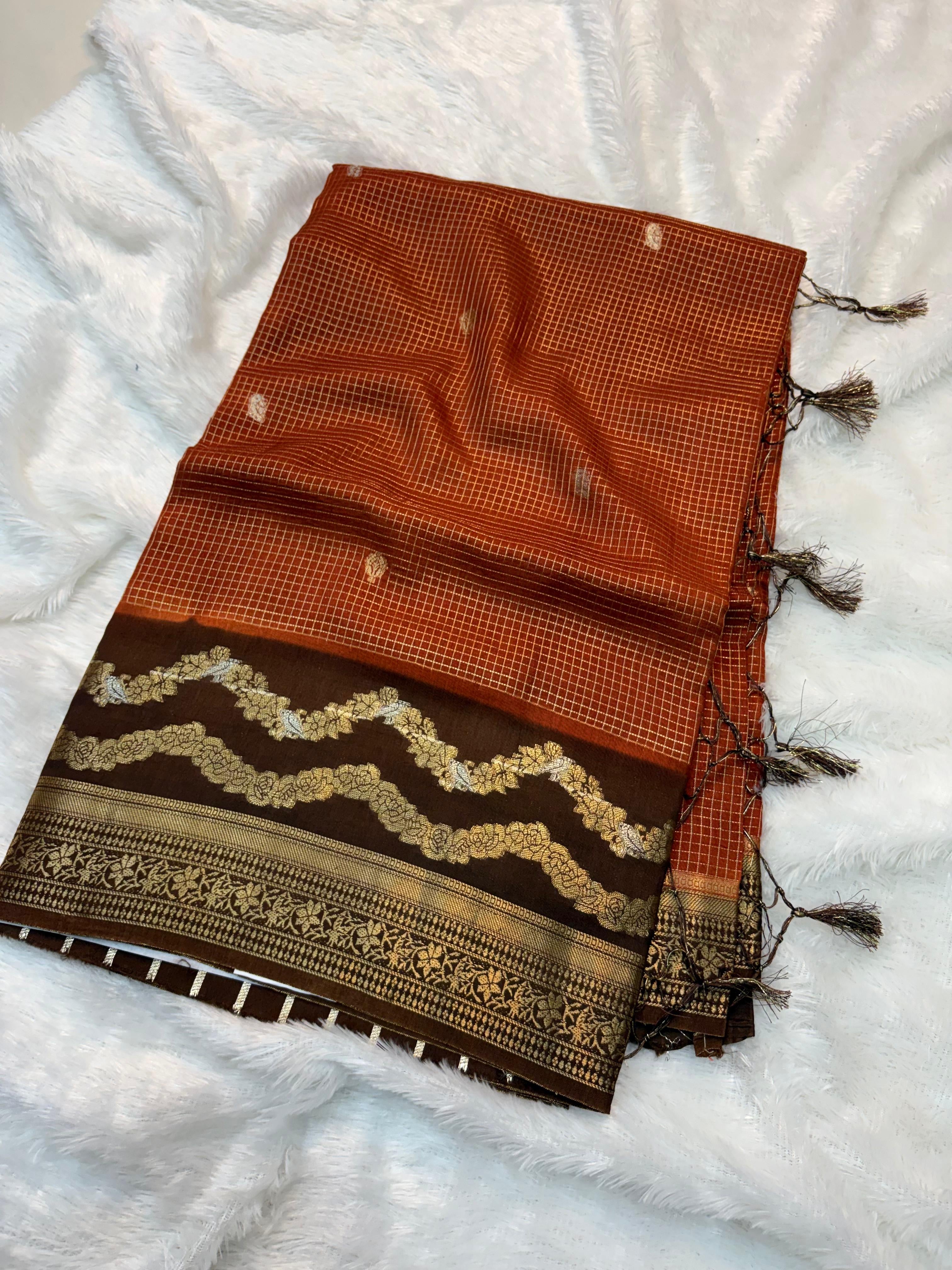Vintage Semi Gadwal Sarees