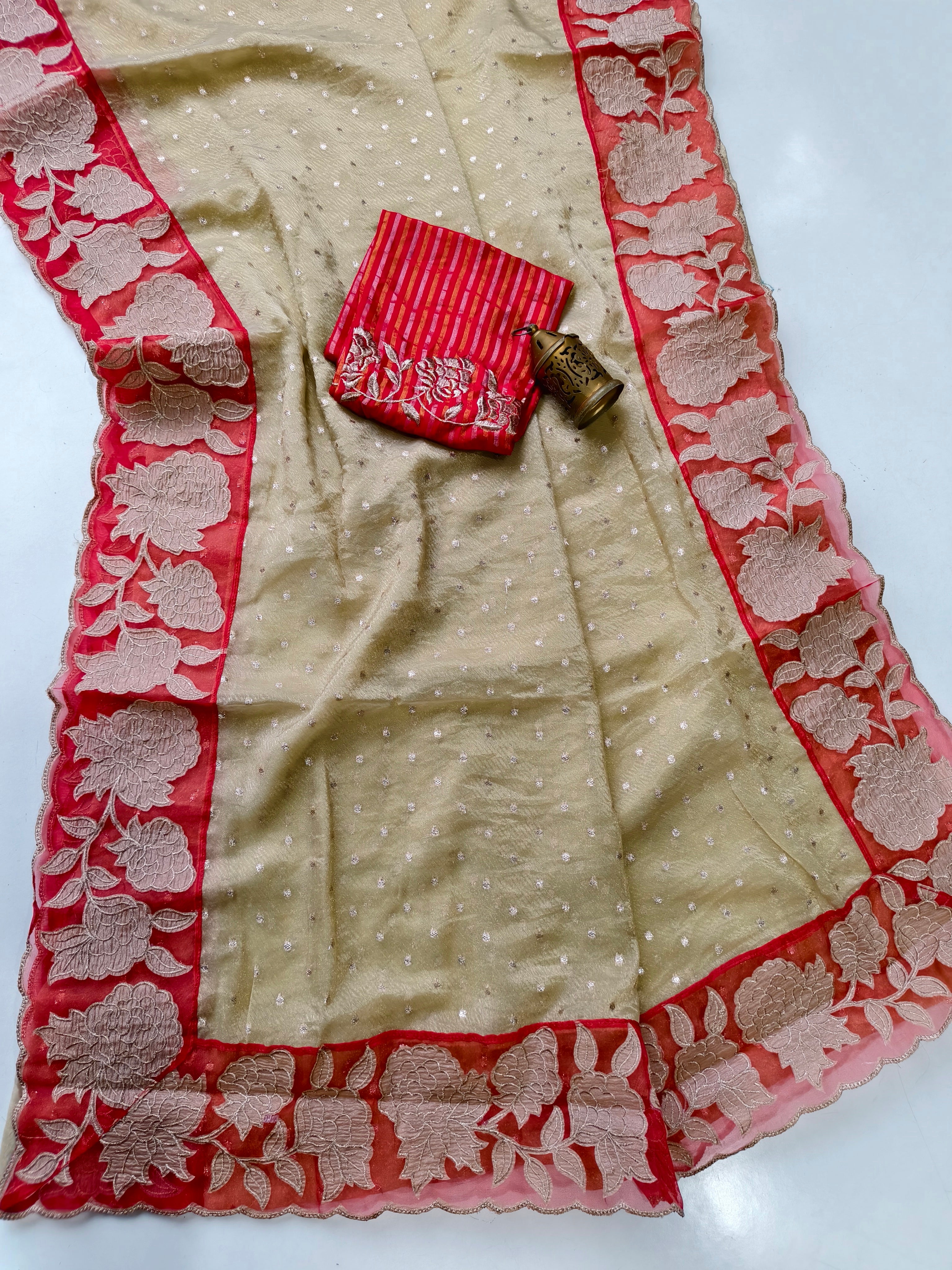 Tissue Crush Chiffon Applique