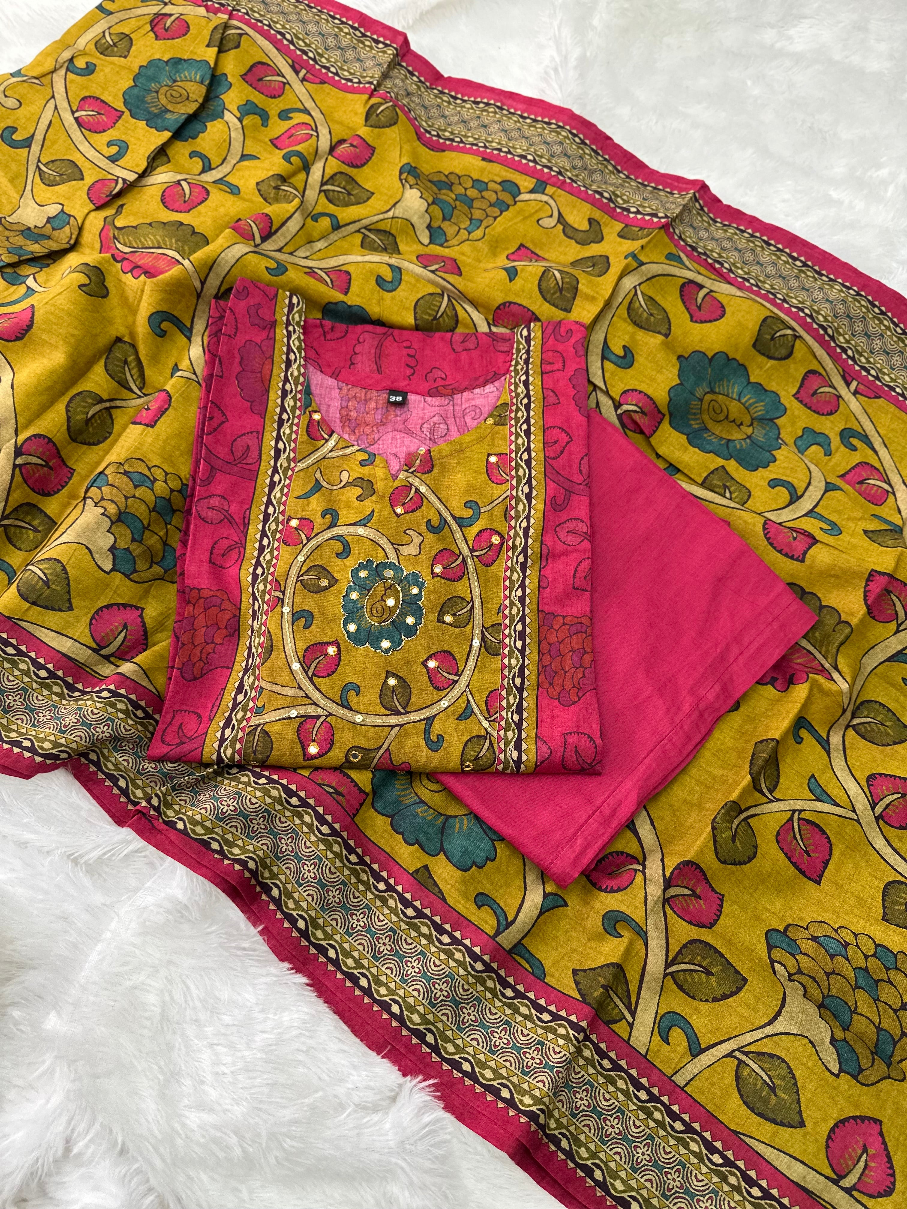 Kalamkari Designer Kurti Sets