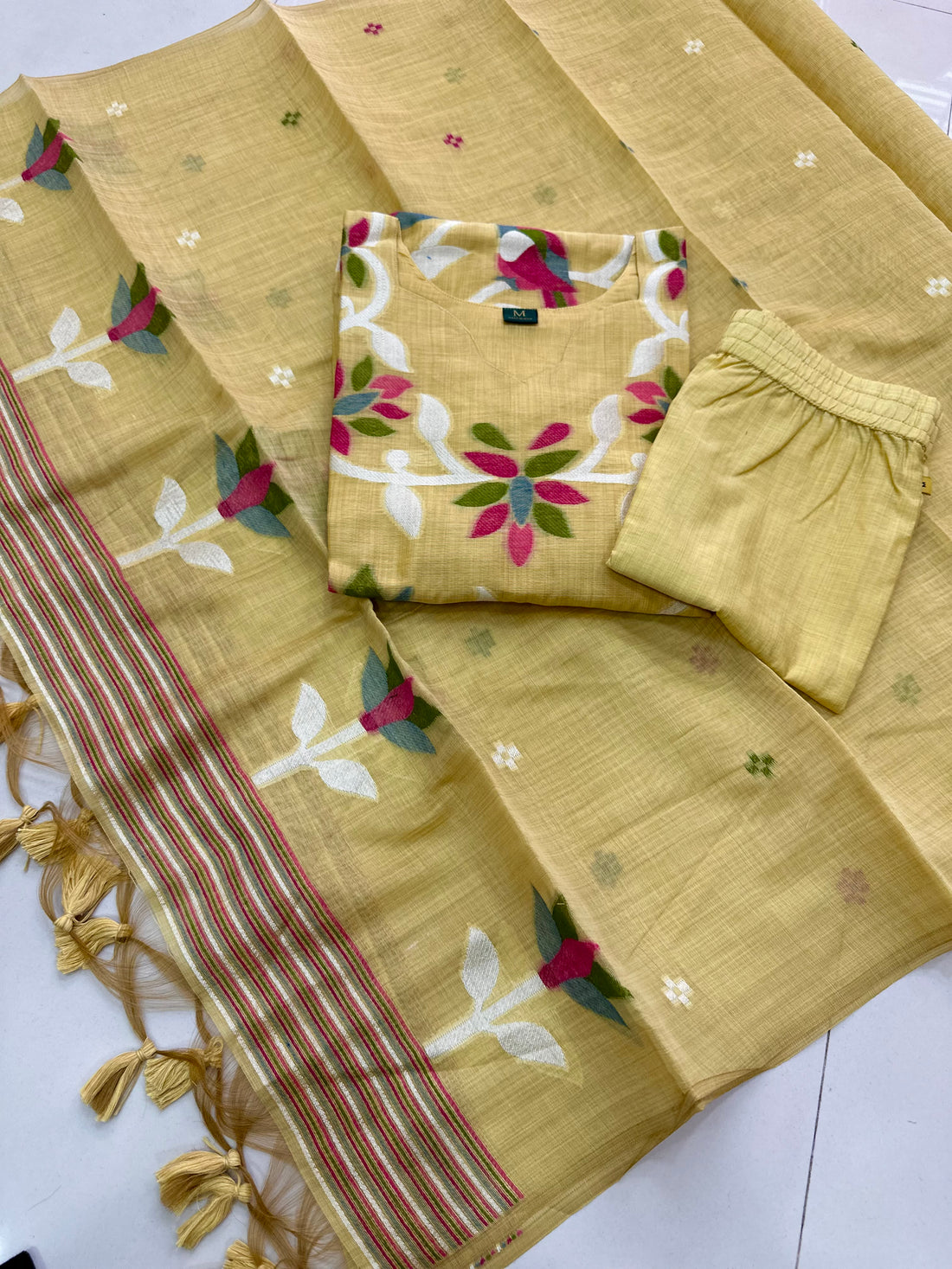 Cotton Jamdhani Kurti sets