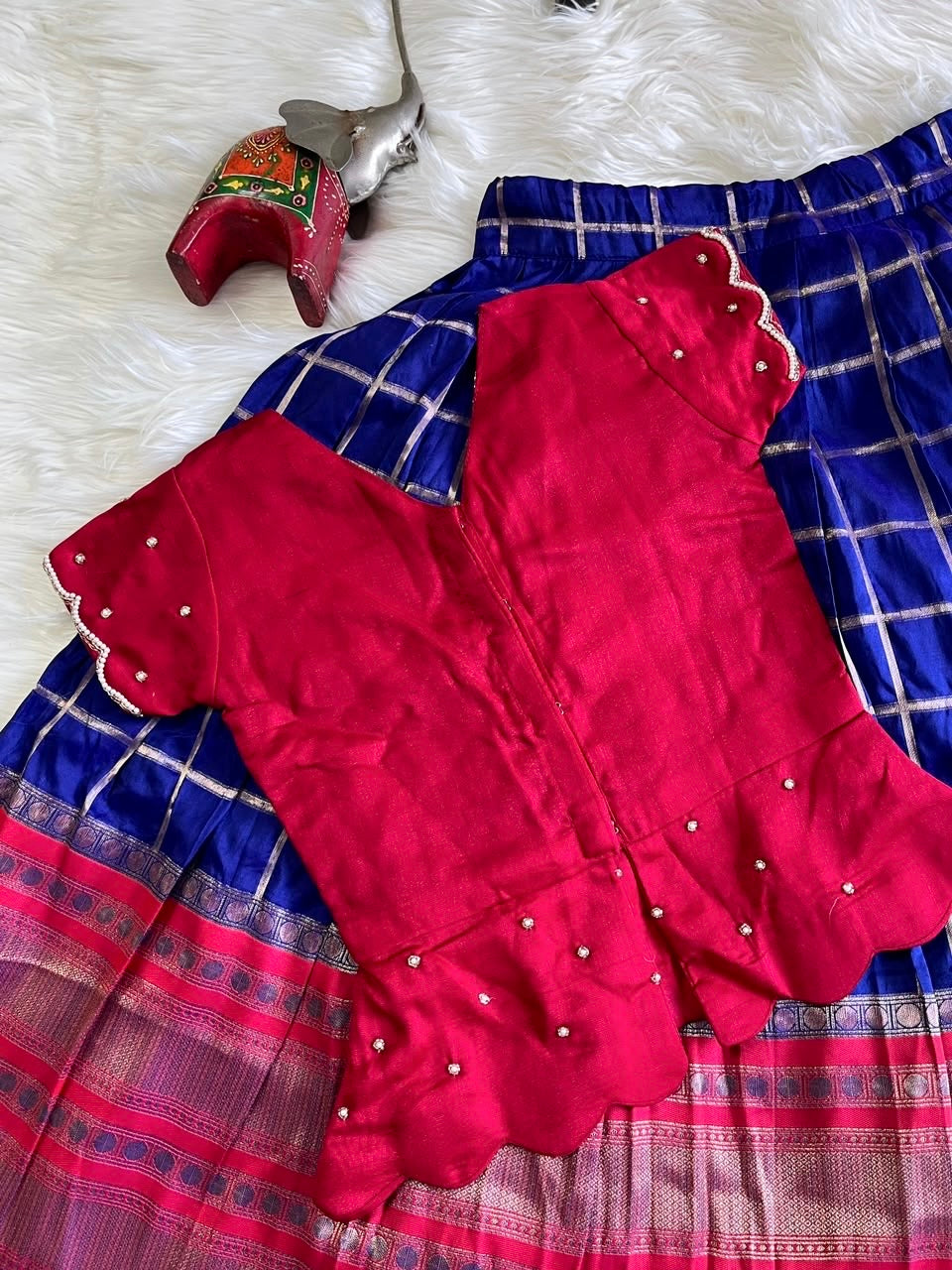Bujji Varnam~ Maggam Work Kids Lehenga