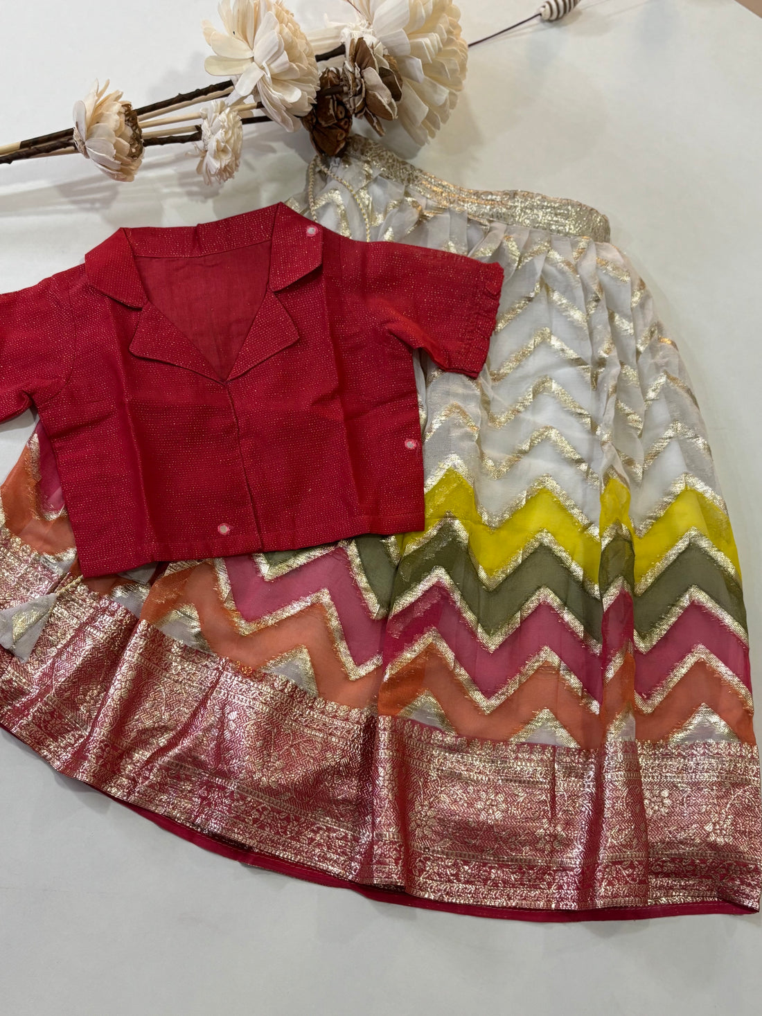 Indo-Western Kid crop top