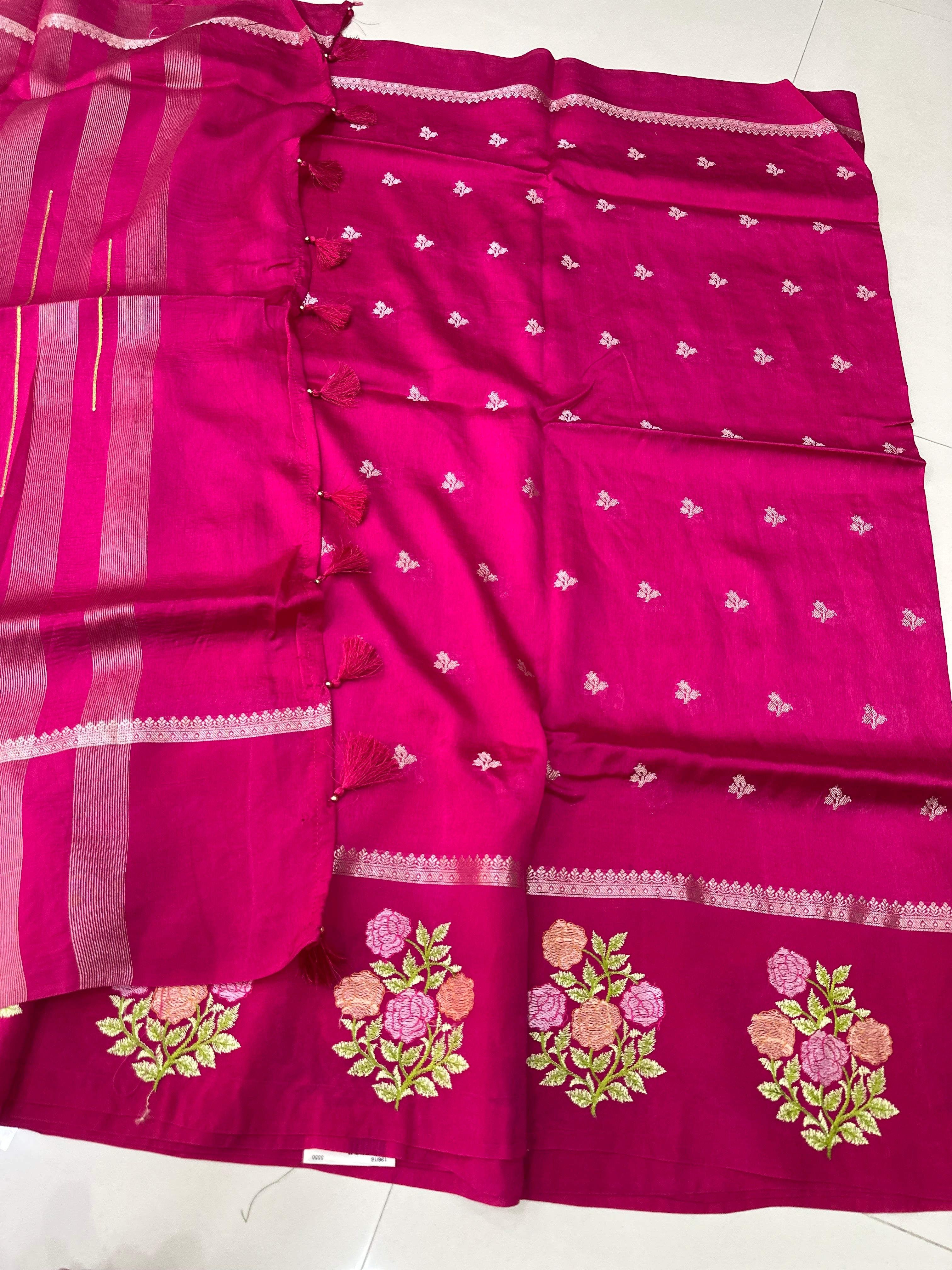 Green Mango Embriodery Sarees