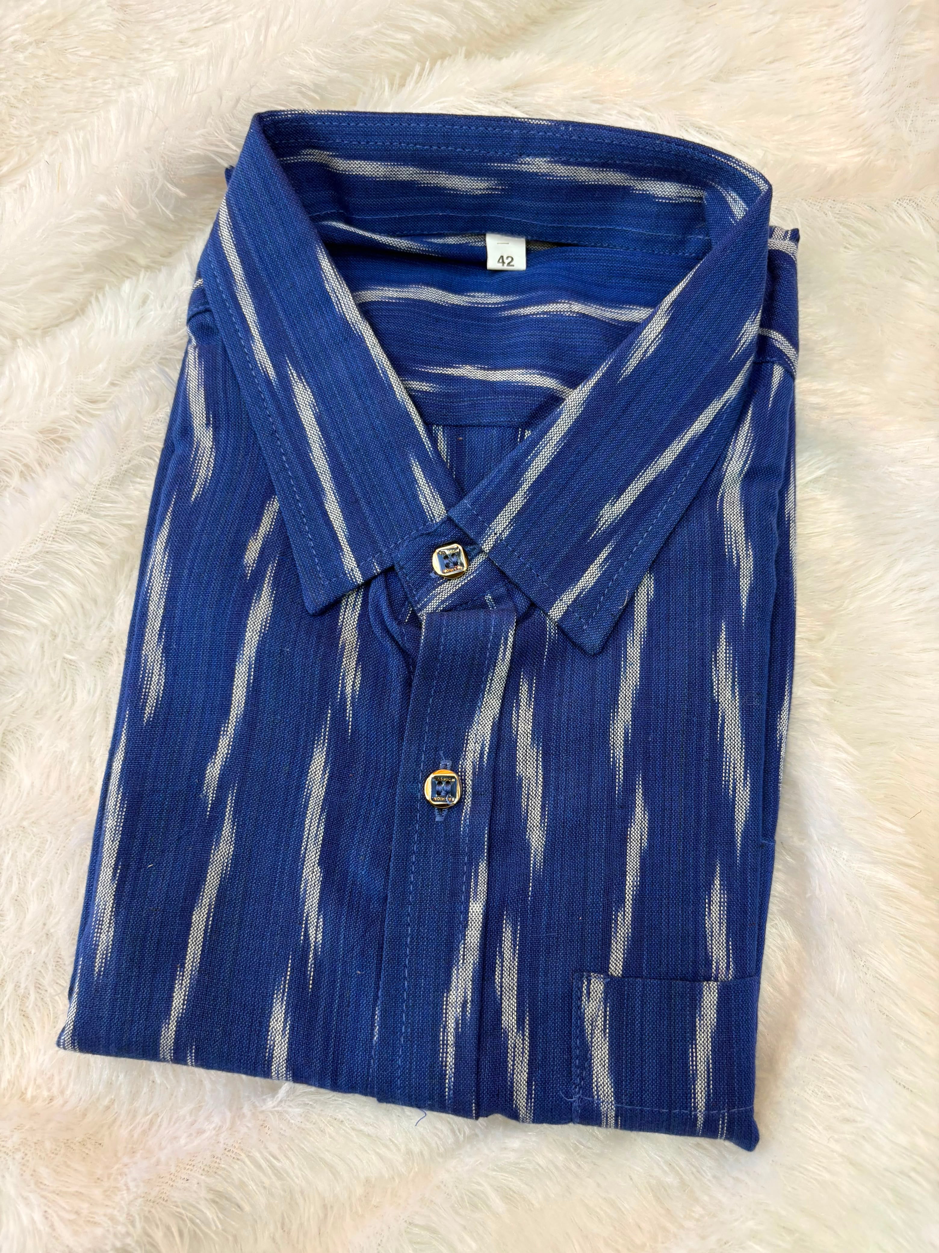 Ikkat Cotton Men's Shirt