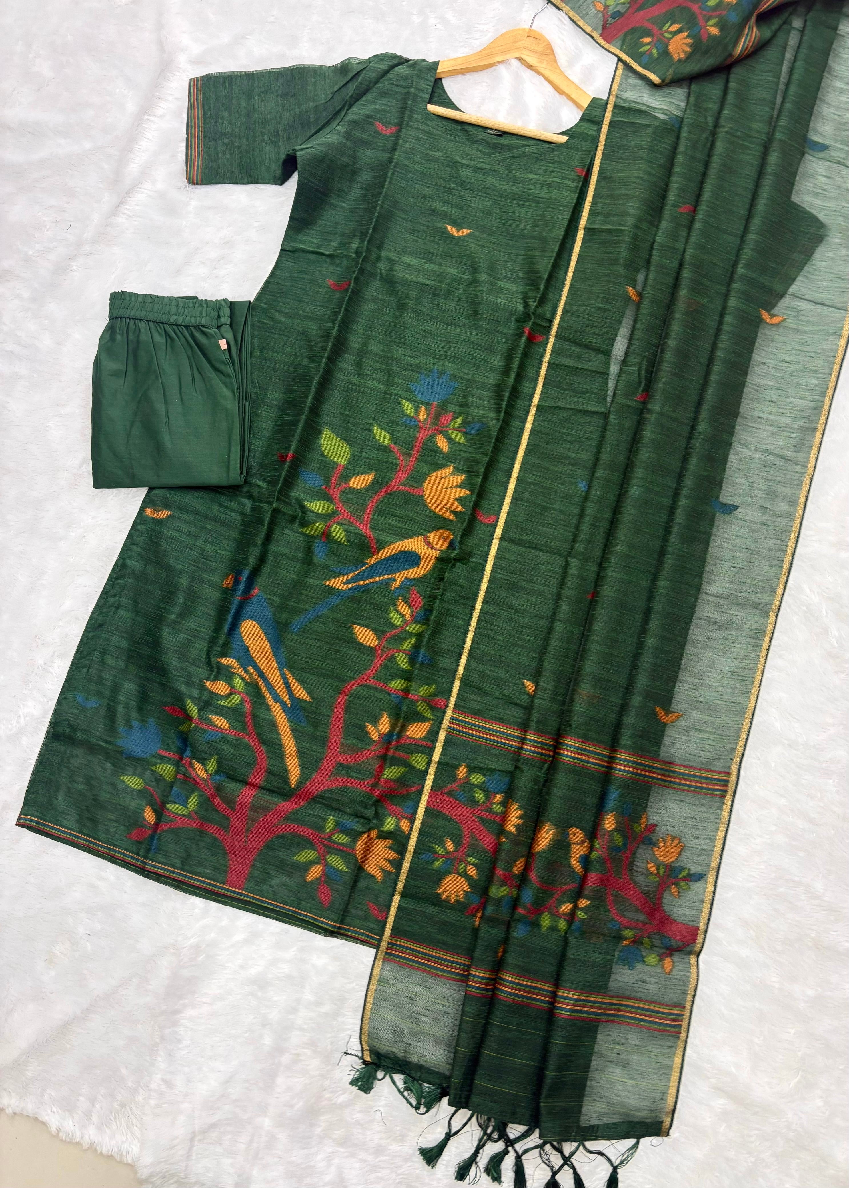 Khadi Jamdani Weaving Kurti sets