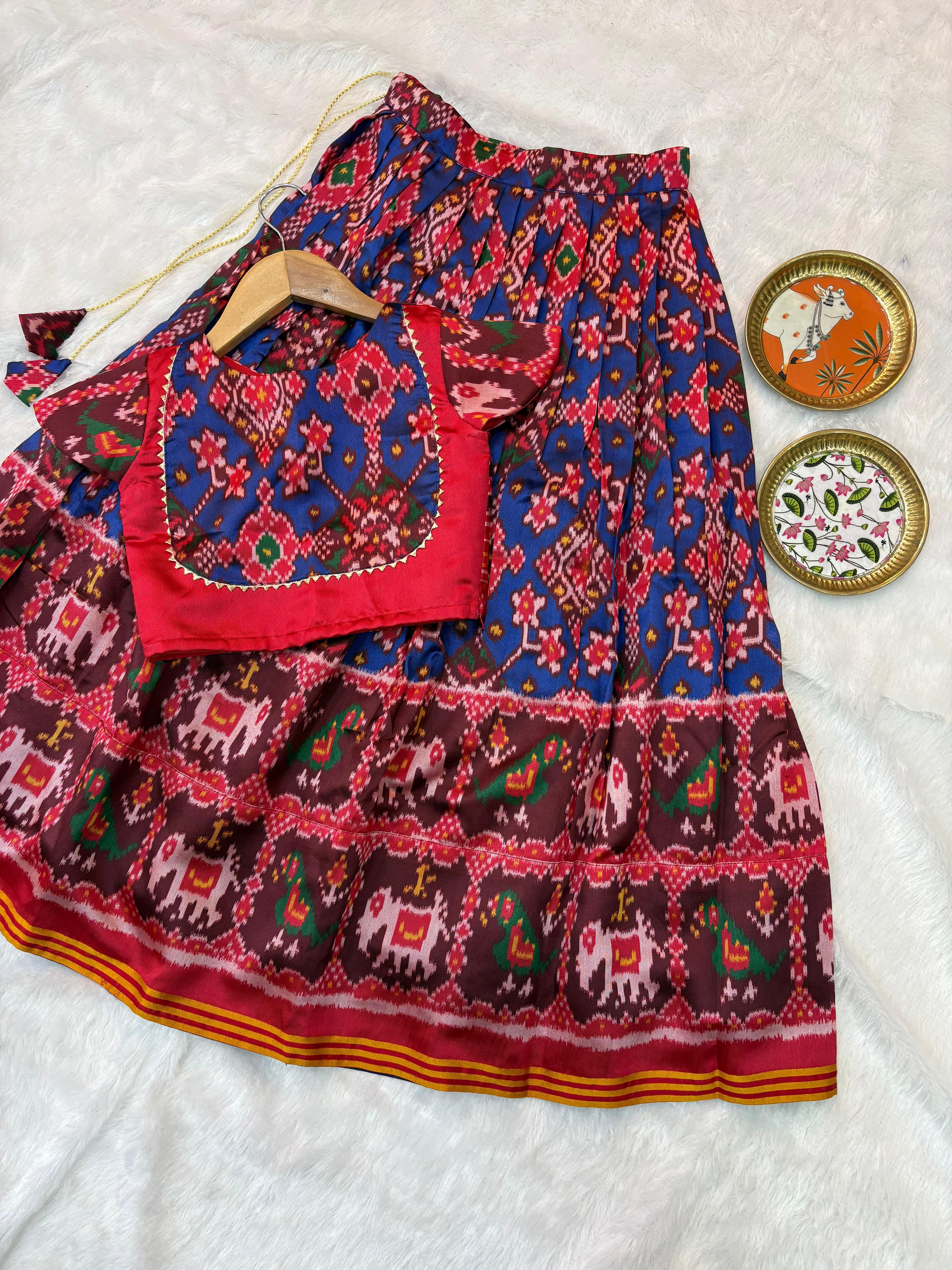 Patola Fancy Kids Lehenga