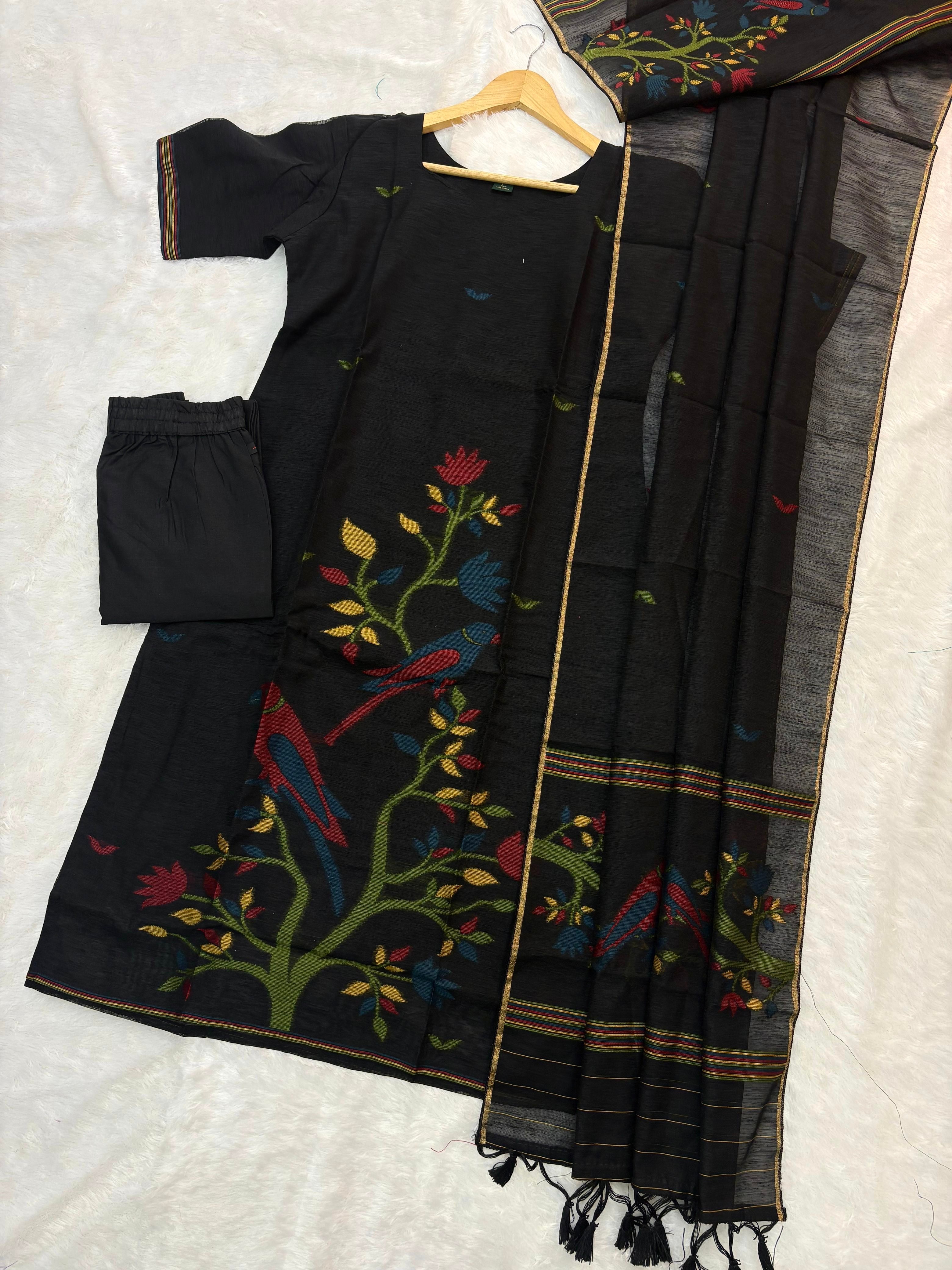 Khadi Jamdani Weaving Kurti sets