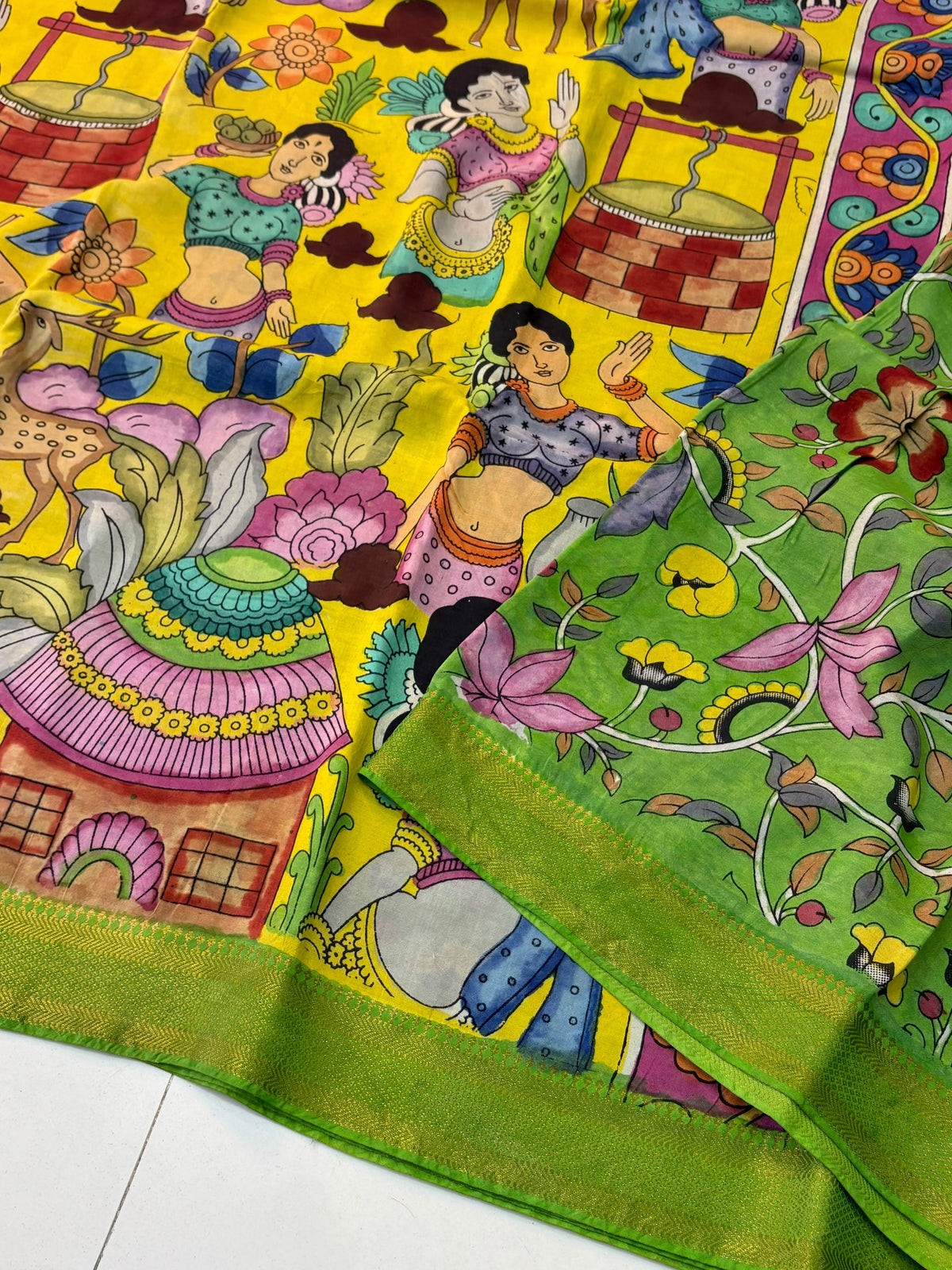 Hand Painted PenKalamkari Sarees