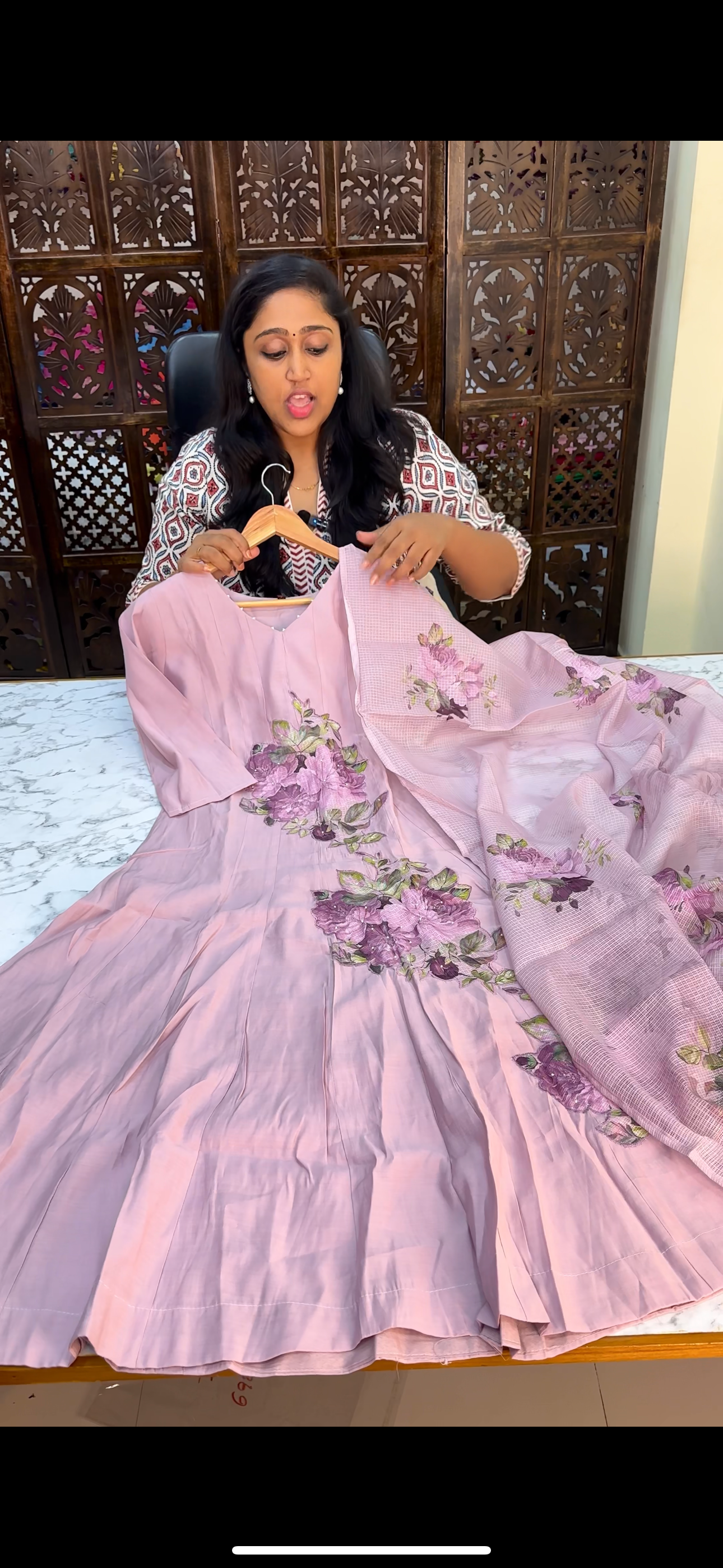 Appliqué Designer Anarkali Suit