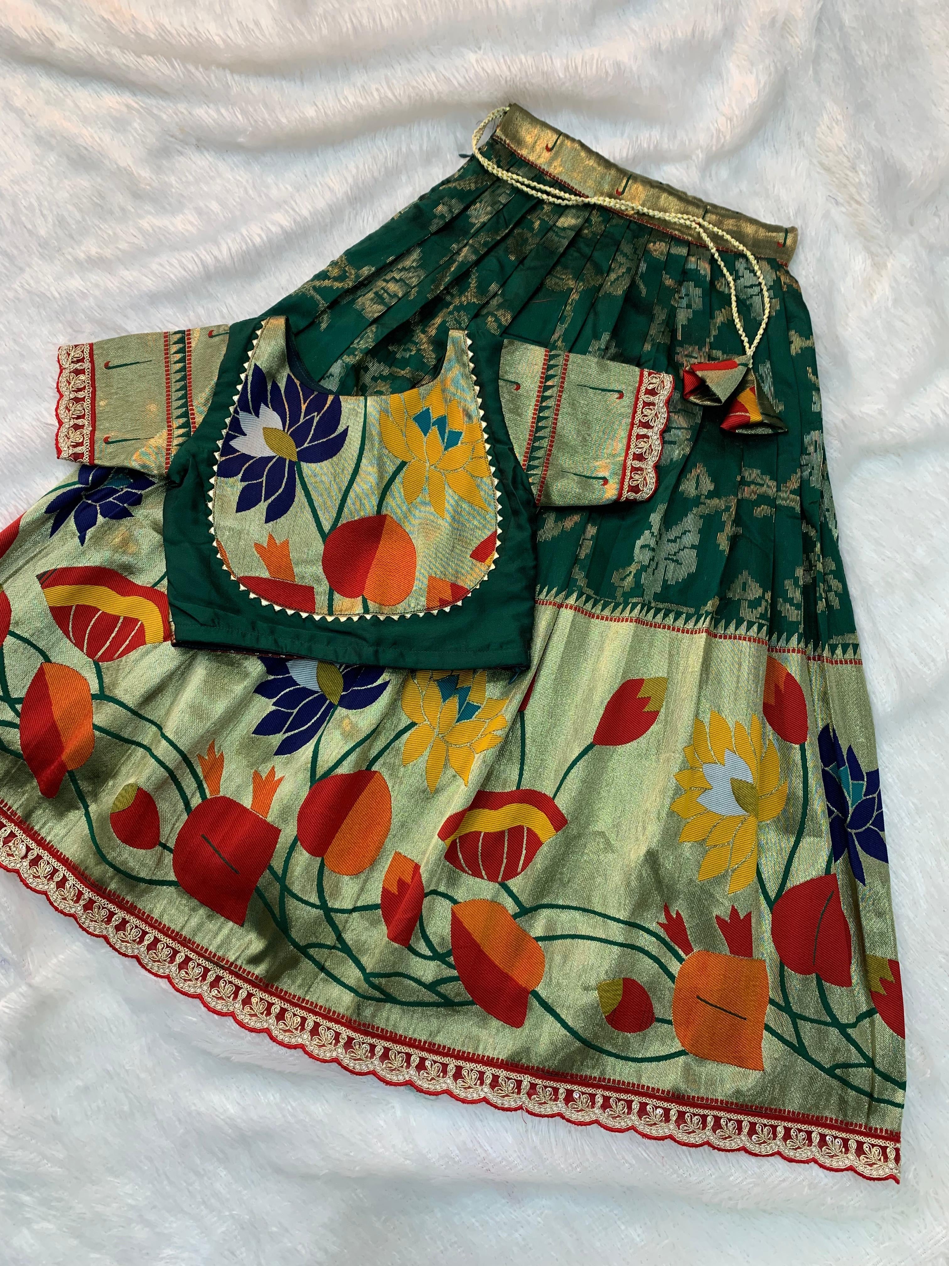 Lotus 🪷 Paithani Kids Lehenga 🥰