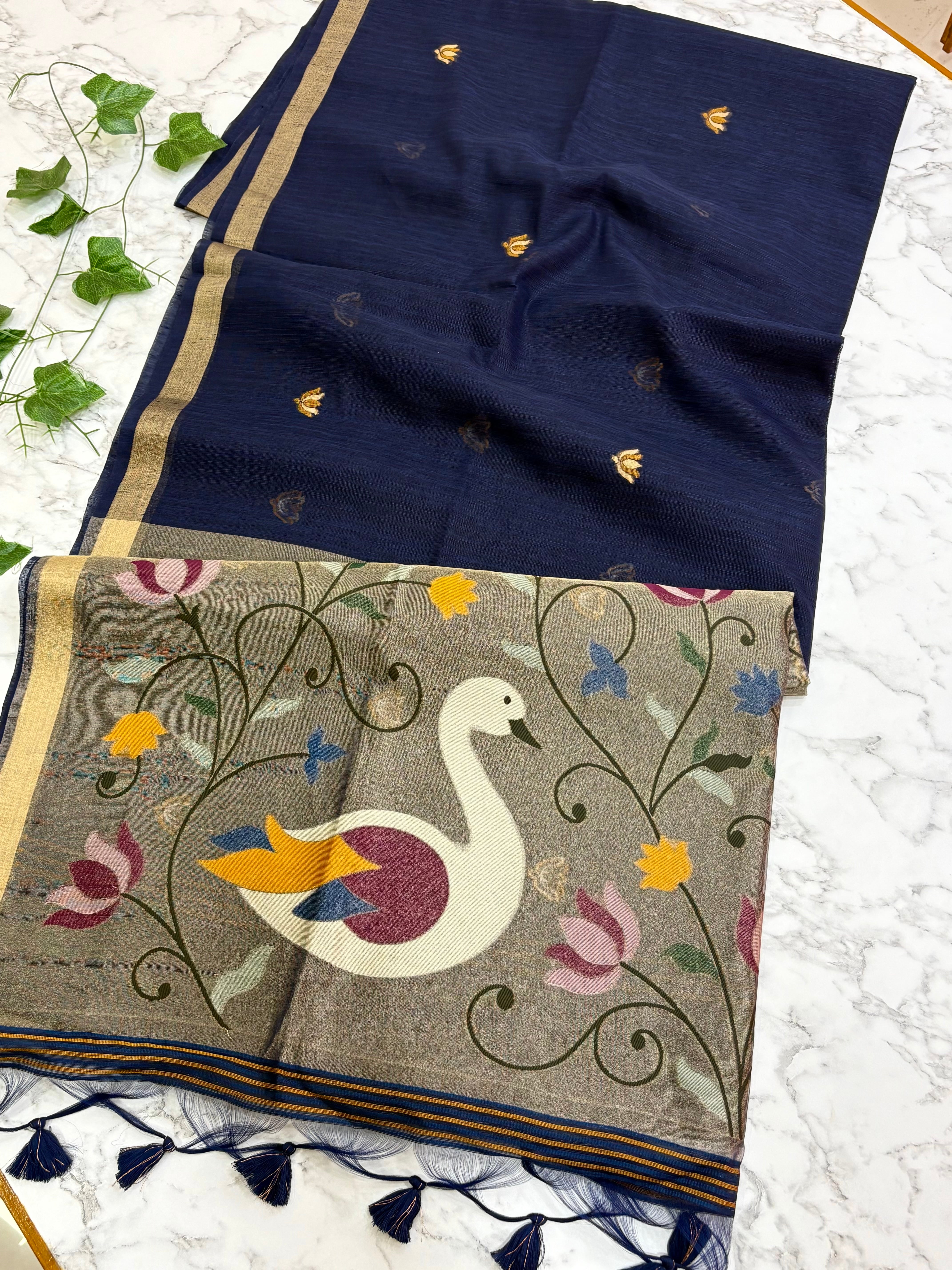 Fancy Linen Tussar Jamdhani