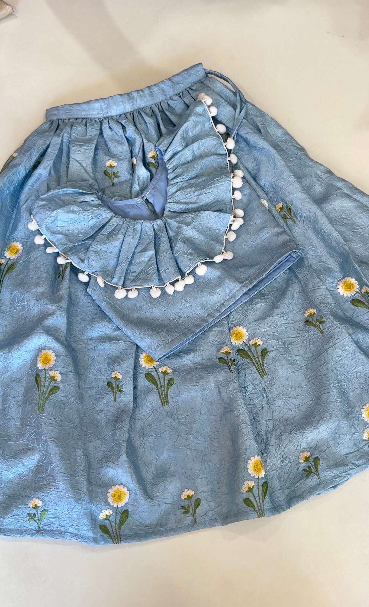 Cute Blue Kids Lehenga
