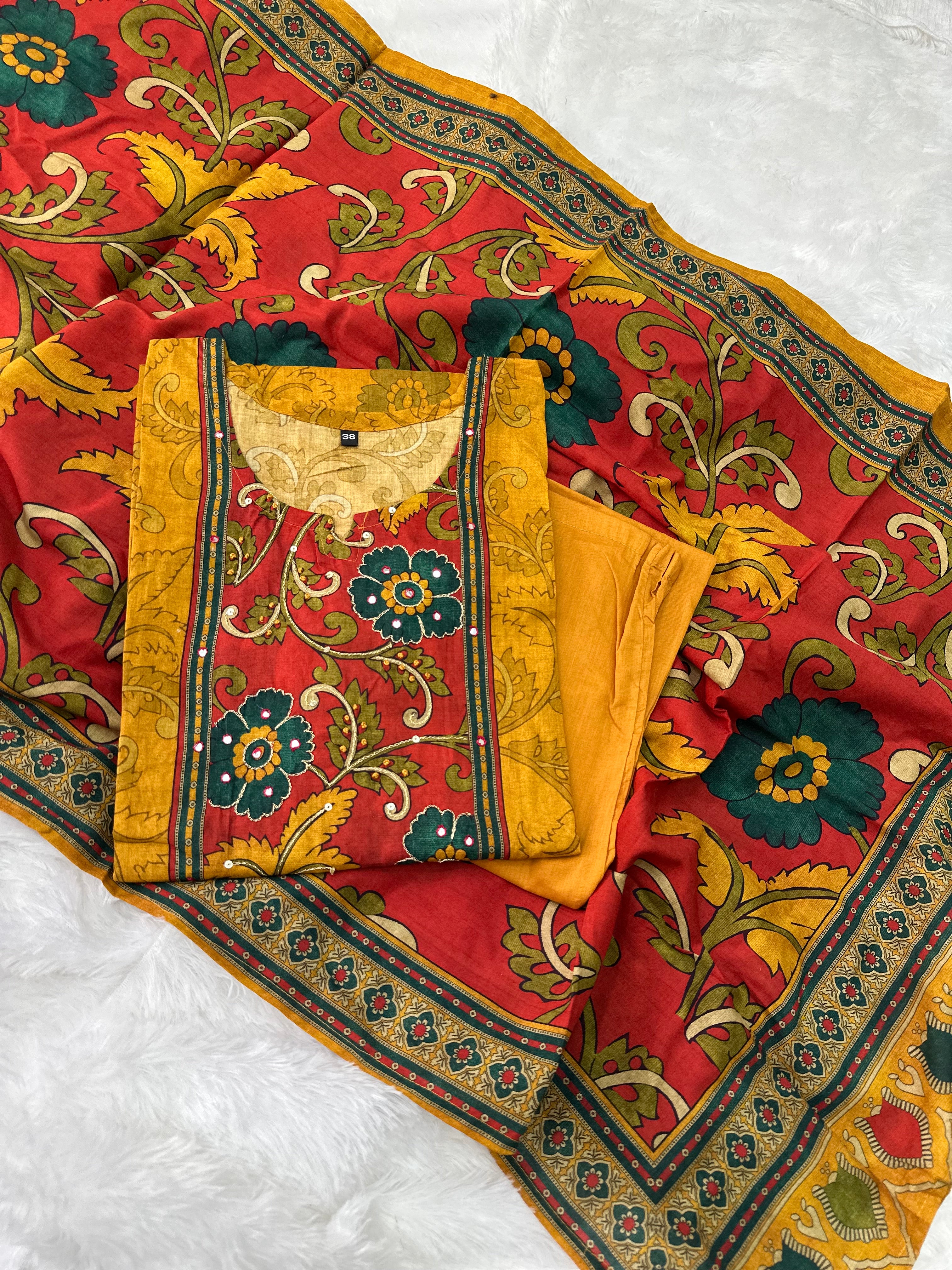 Kalamkari Designer Kurti Sets