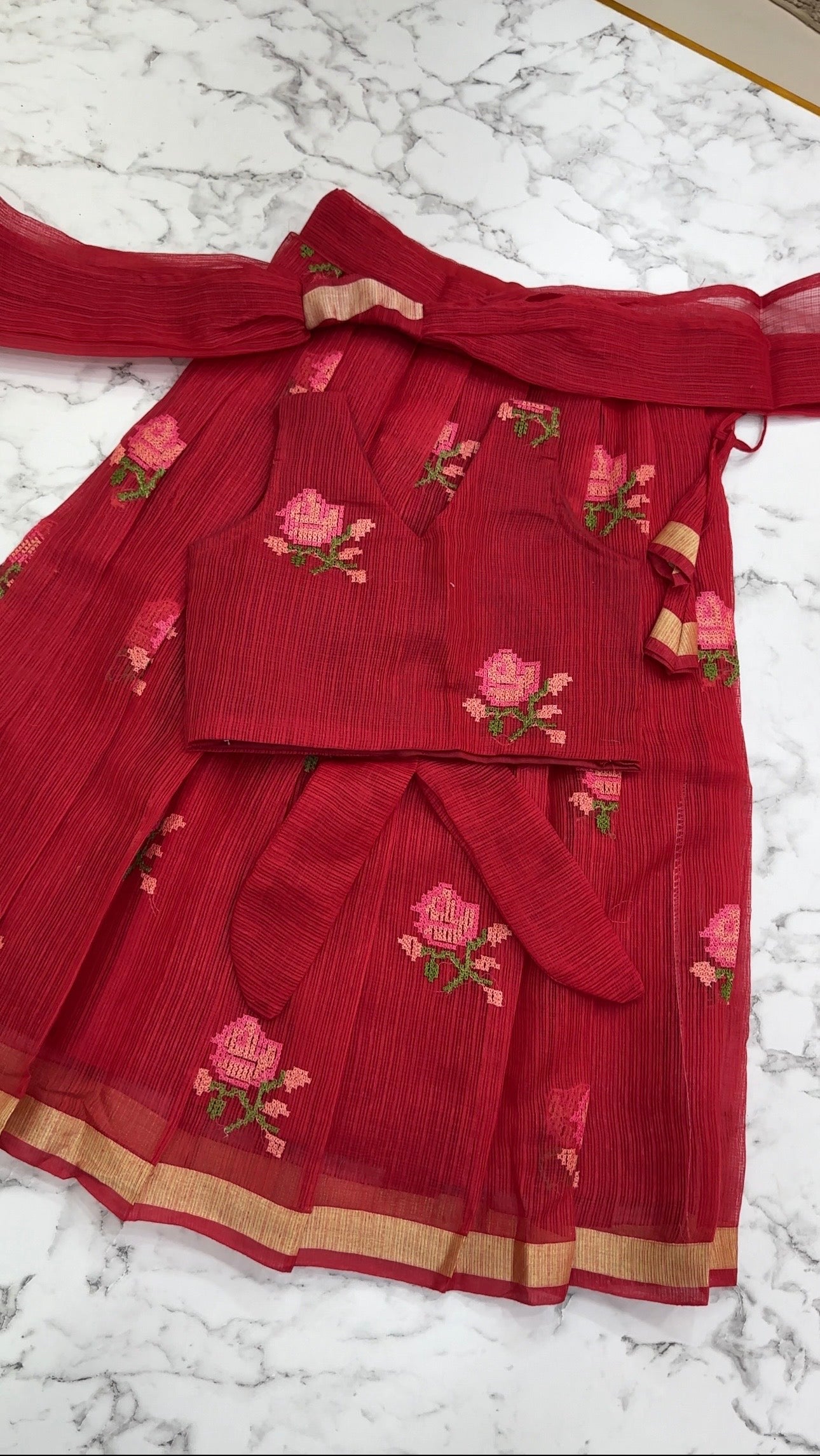 Red Rose Kota Kids Lehenga