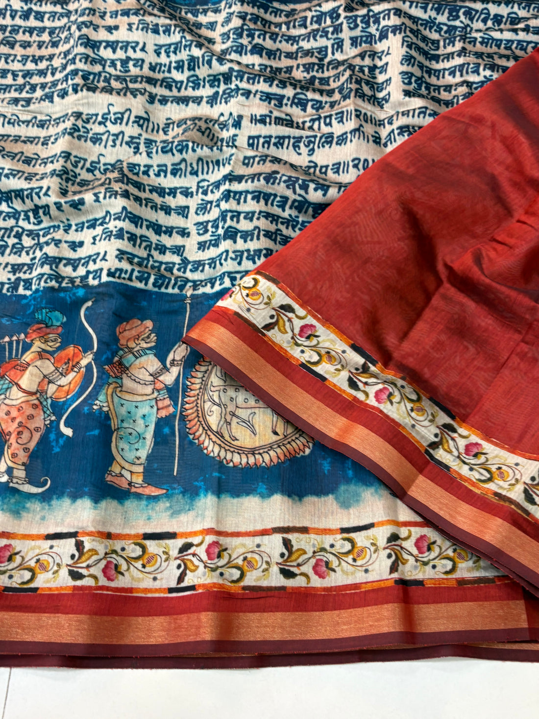 Fancy PenKalamkari Print Saree