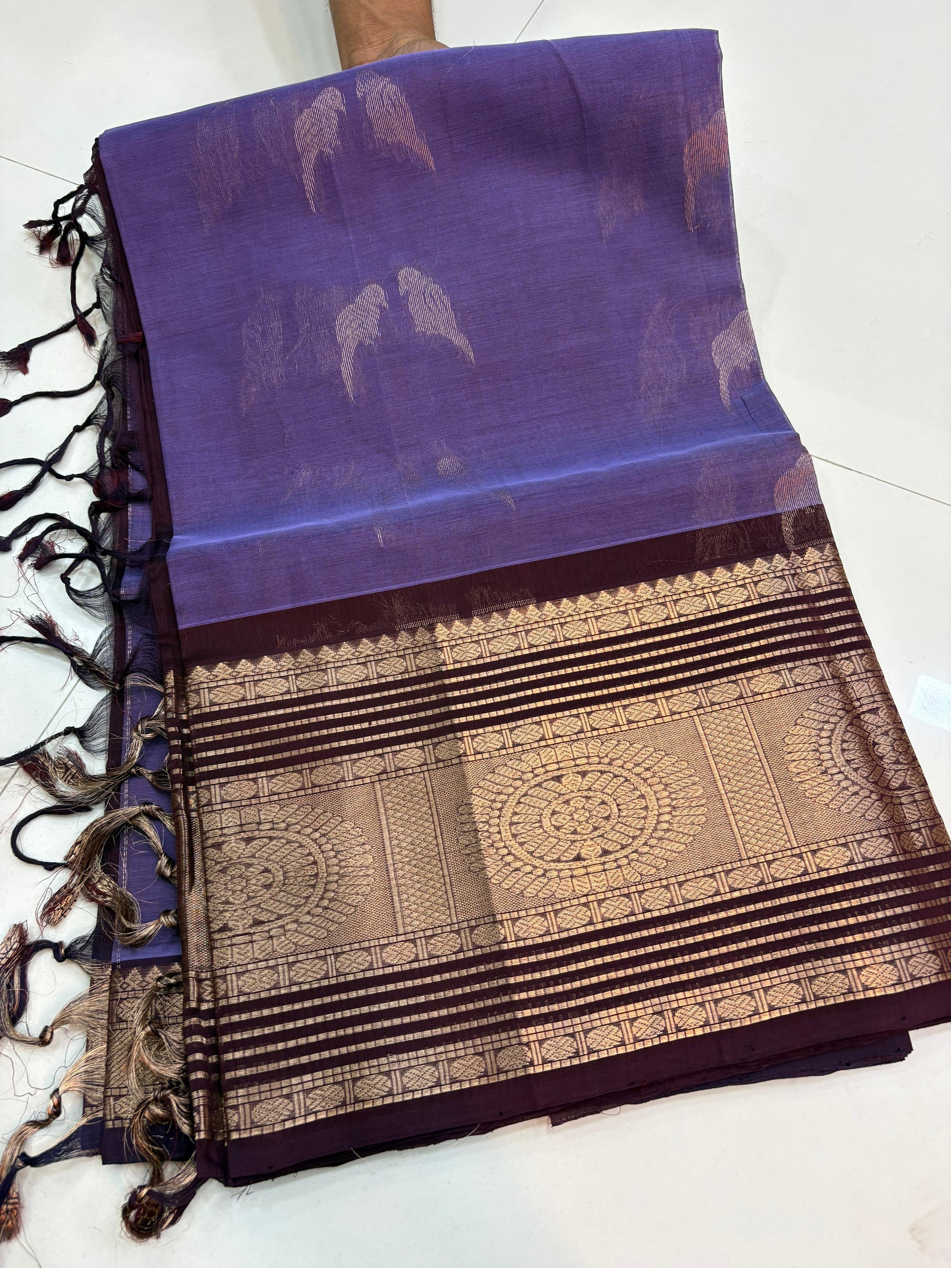Dark Lavendar Vintage Handloom