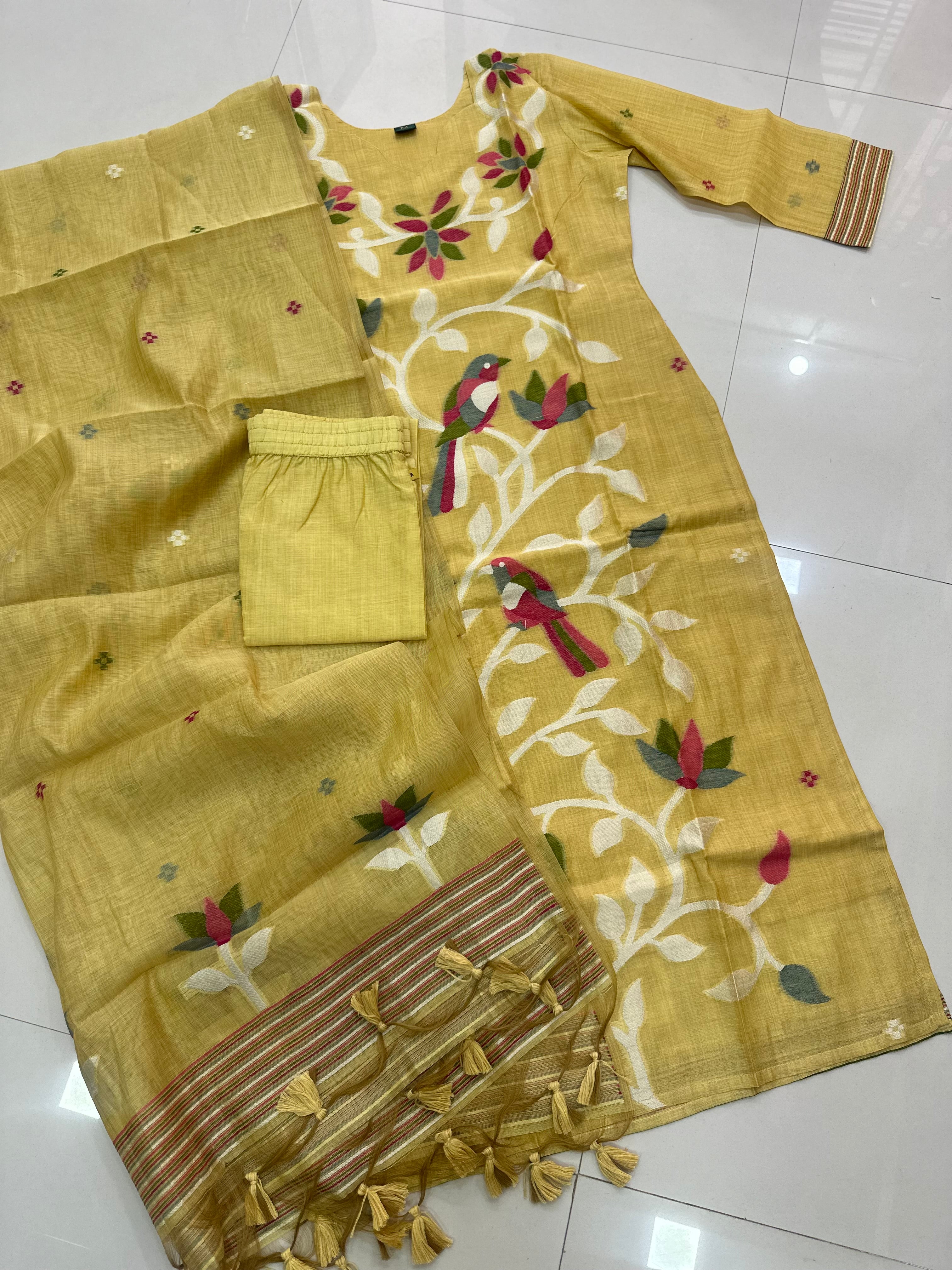 Cotton Jamdhani Kurti sets