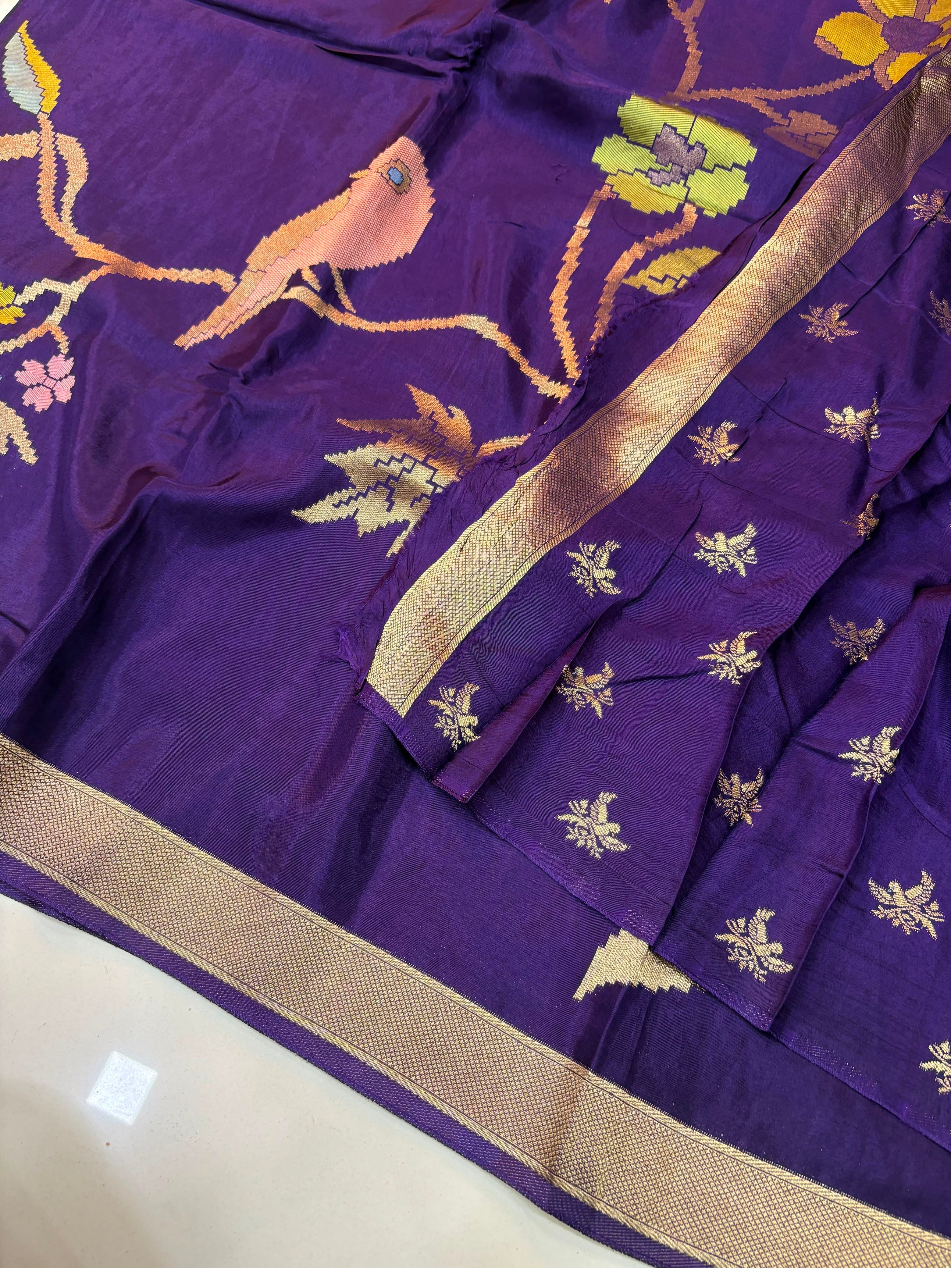Russian Silk Jamdani Sarees