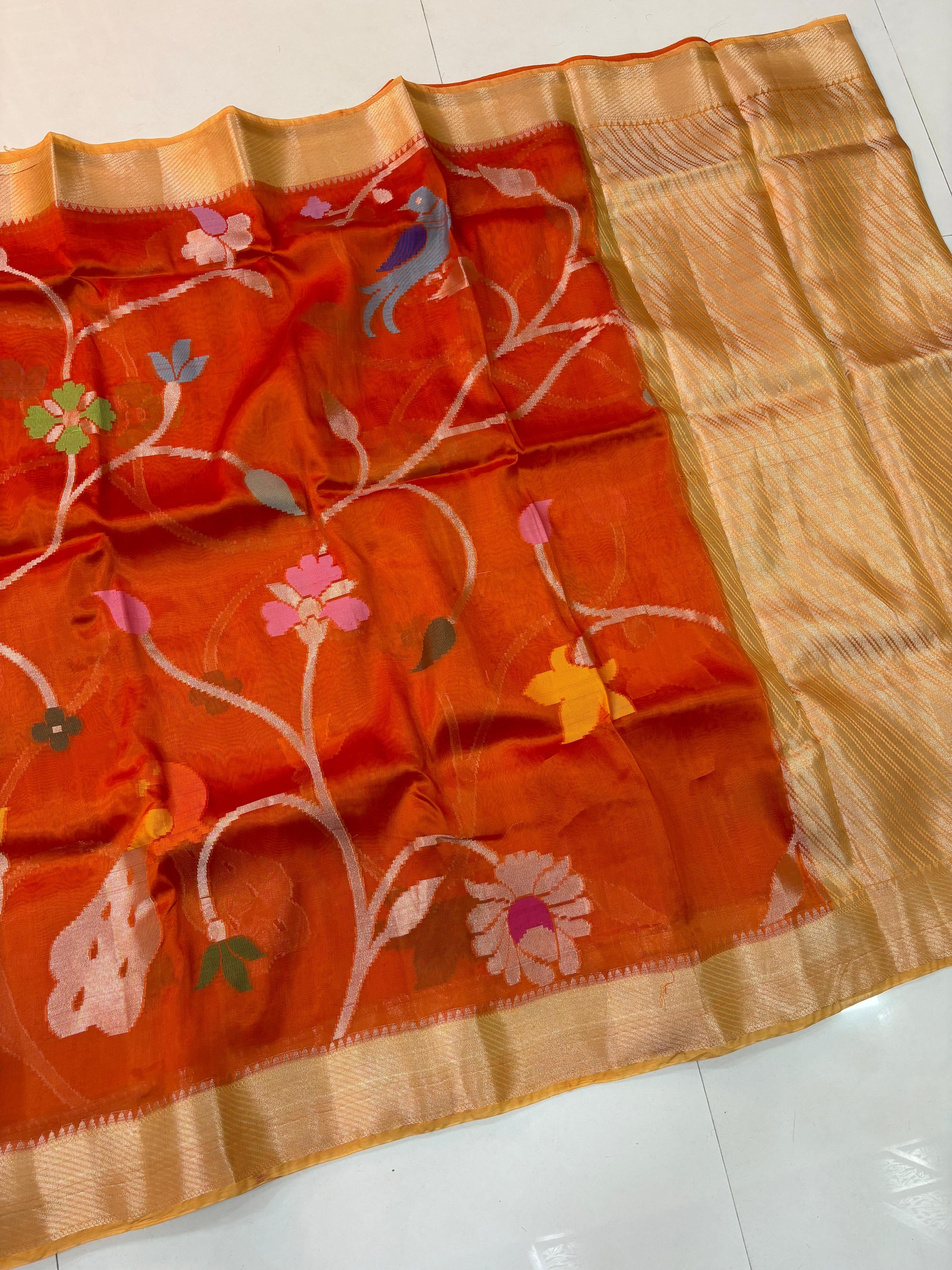 Paper Silk Jamdani Sarees