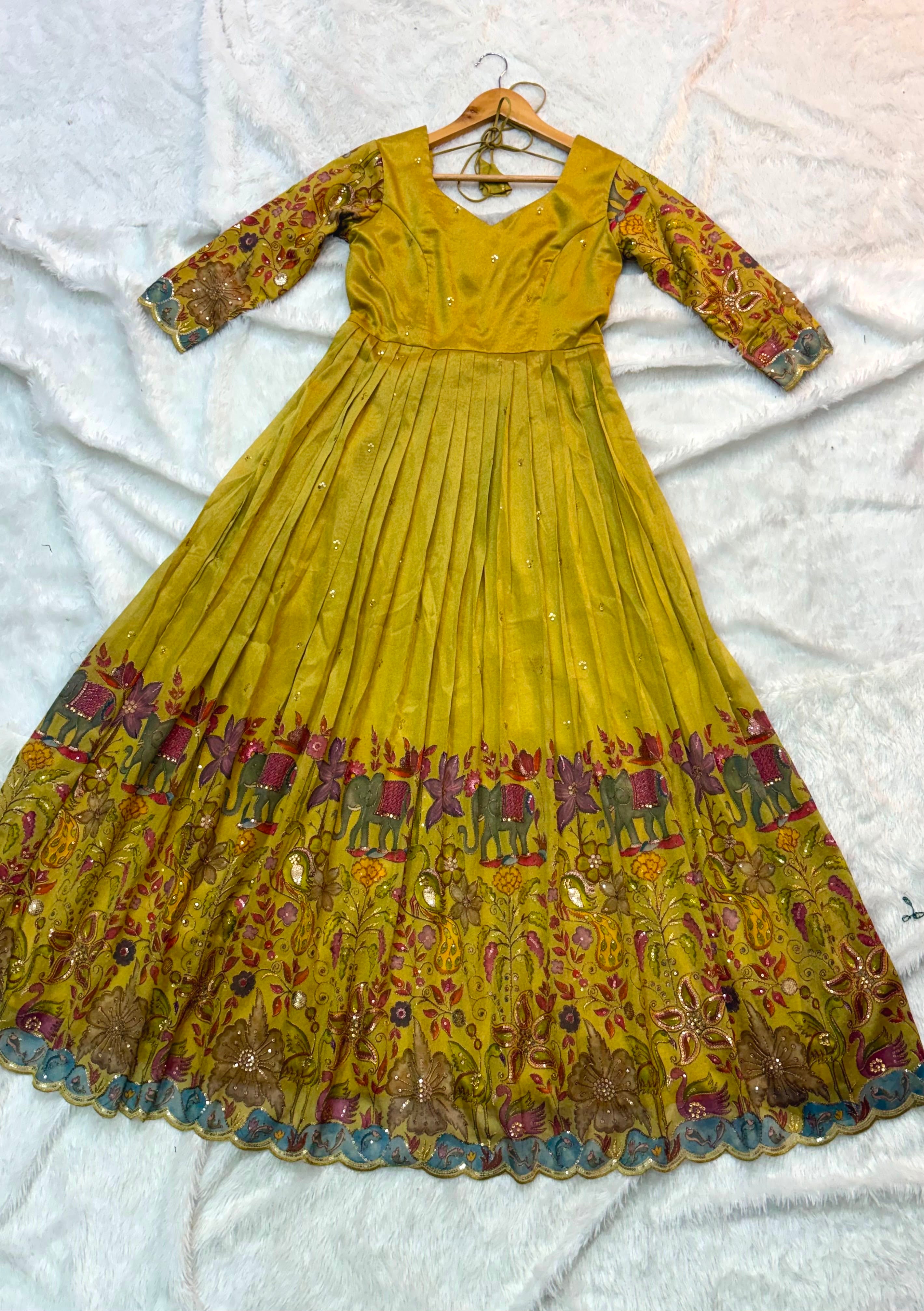 Mint Golden Charm- Designer Gown