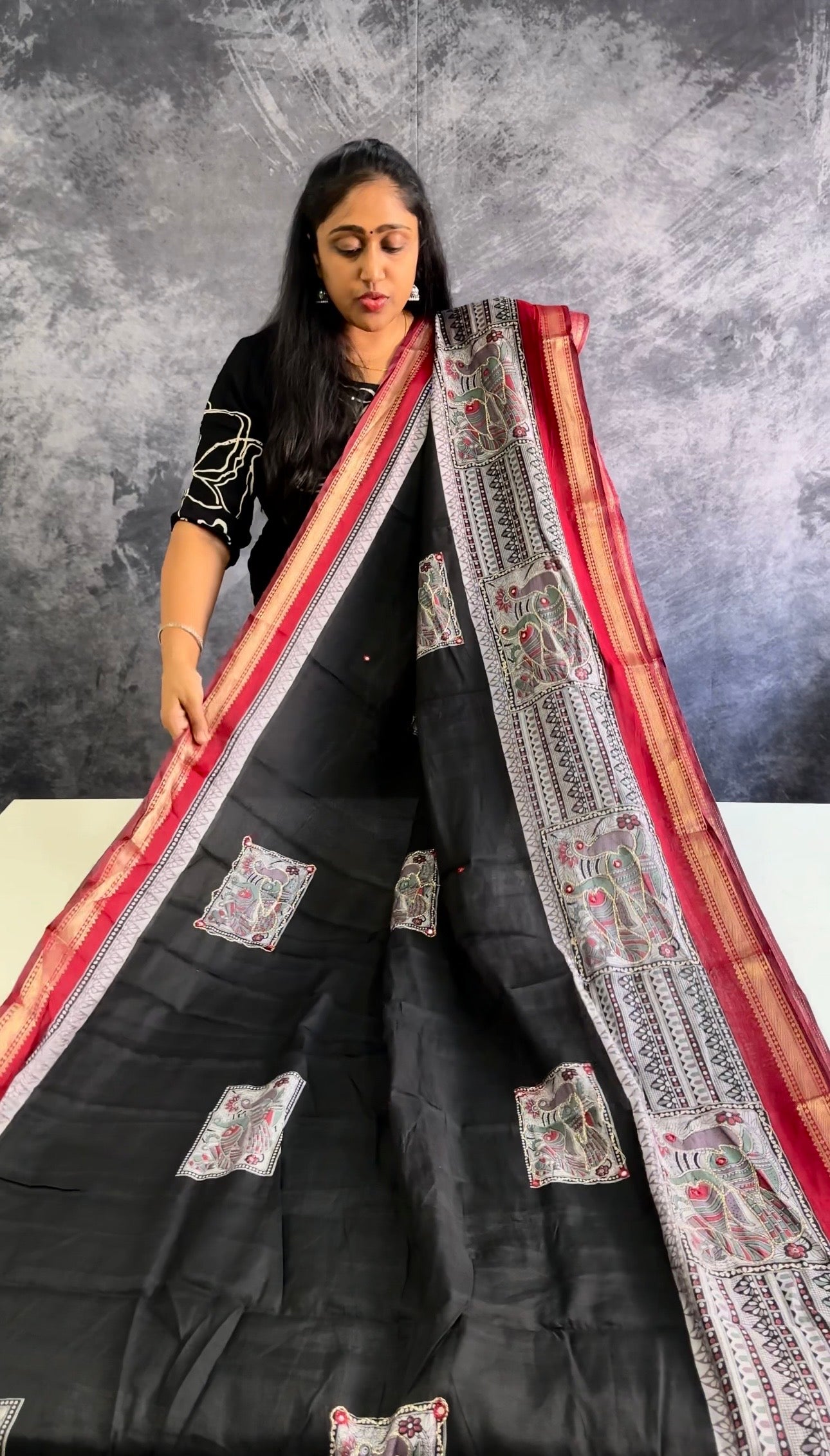 Maheshwari Kalamkari Aari Work