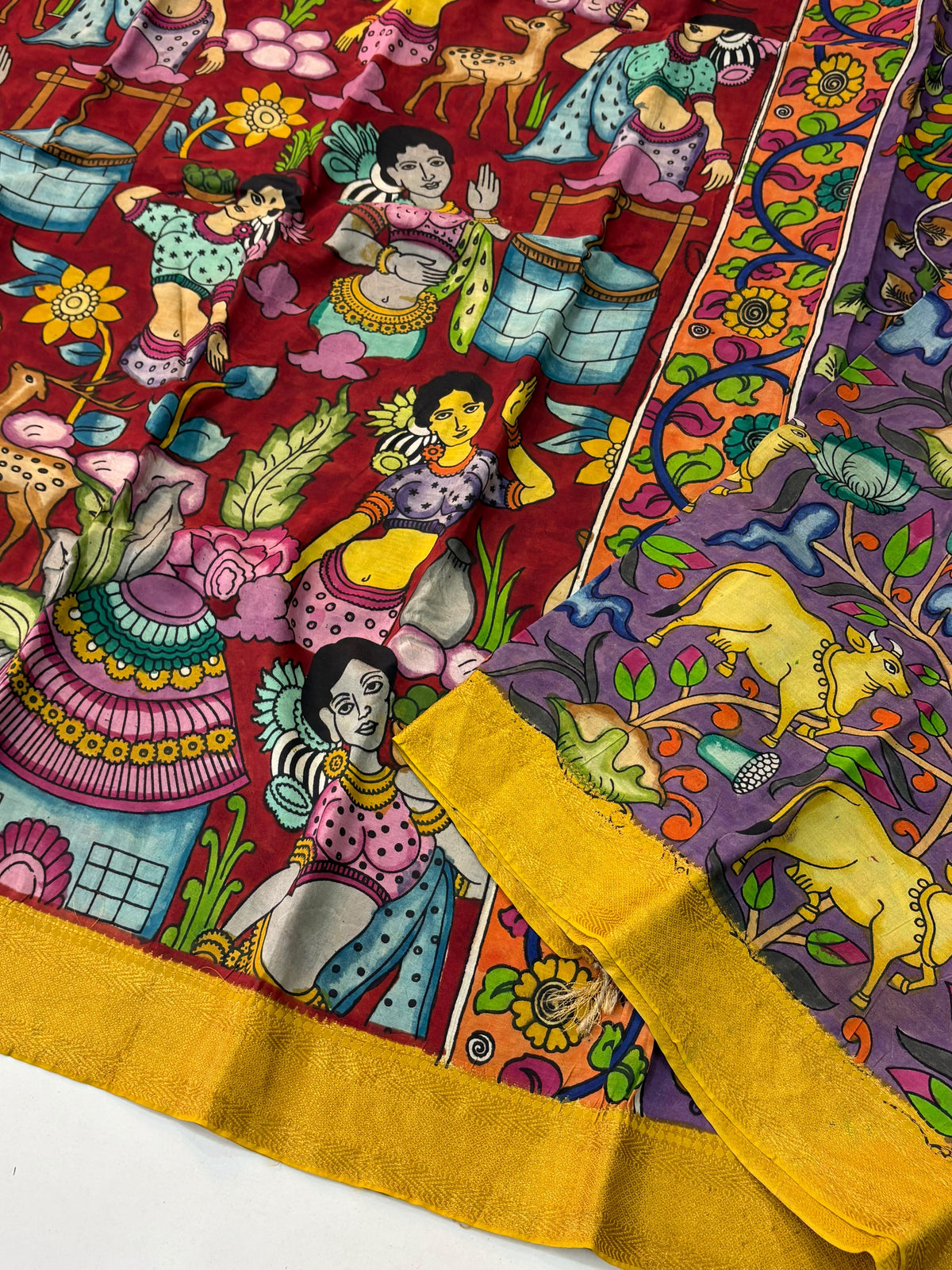 Hand Painted PenKalamkari Sarees