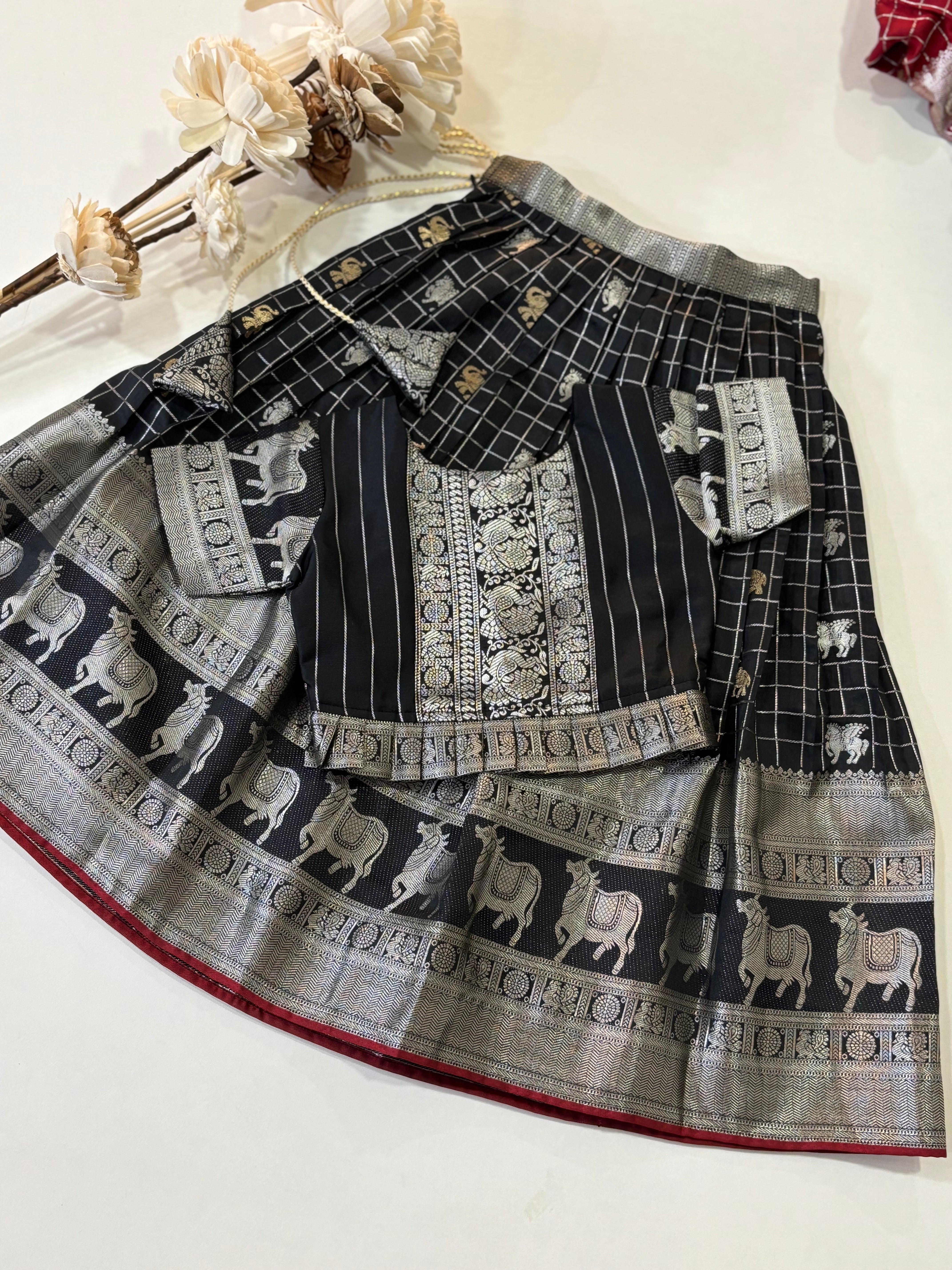 Vintage Kanchi Kids Lehenga