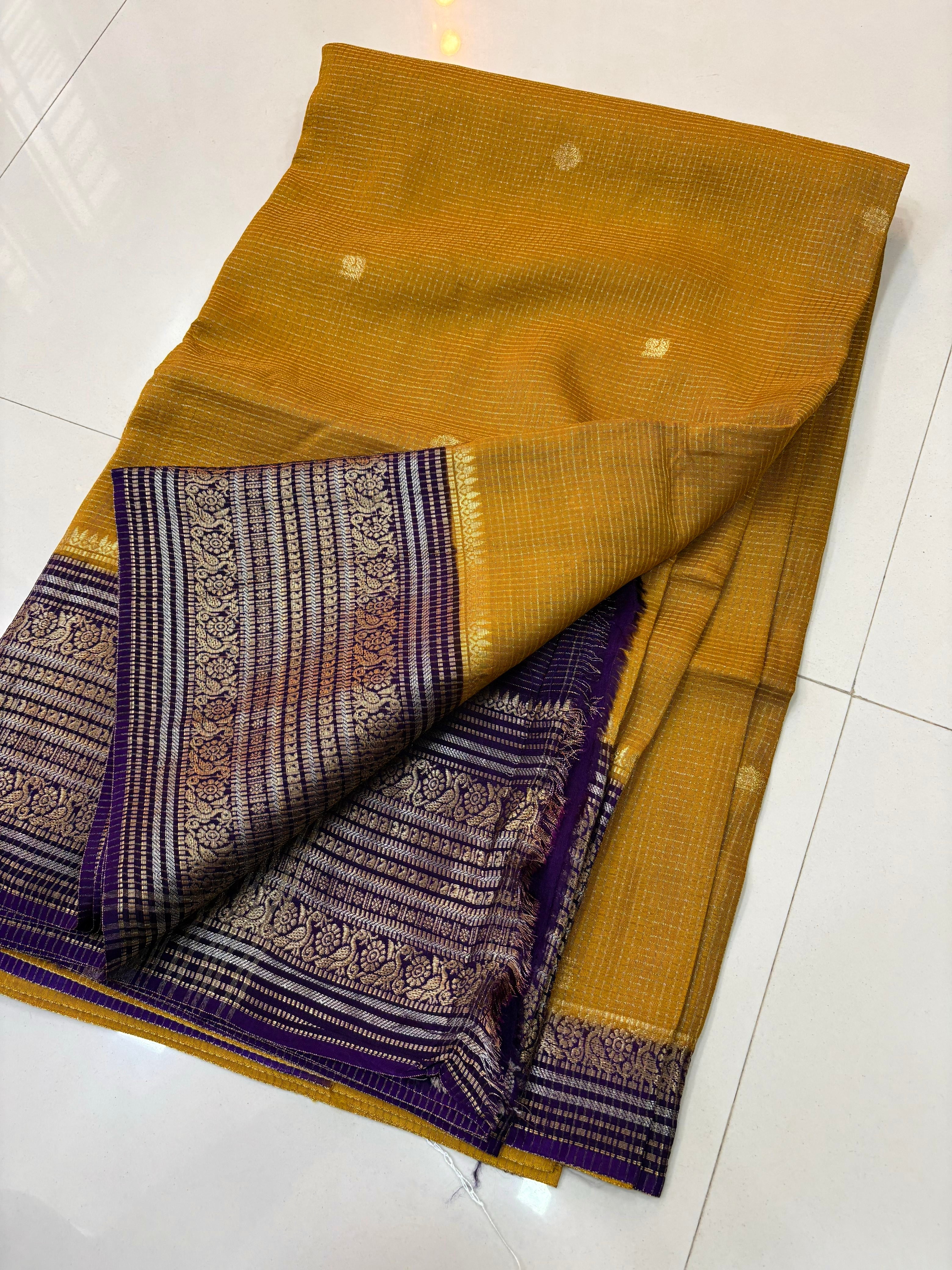Yellow Vinatge Saree