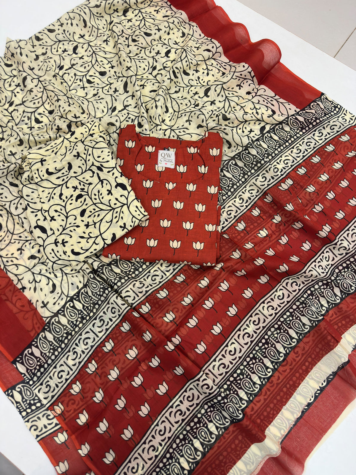 Bagru Pure cotton Kurti Sets