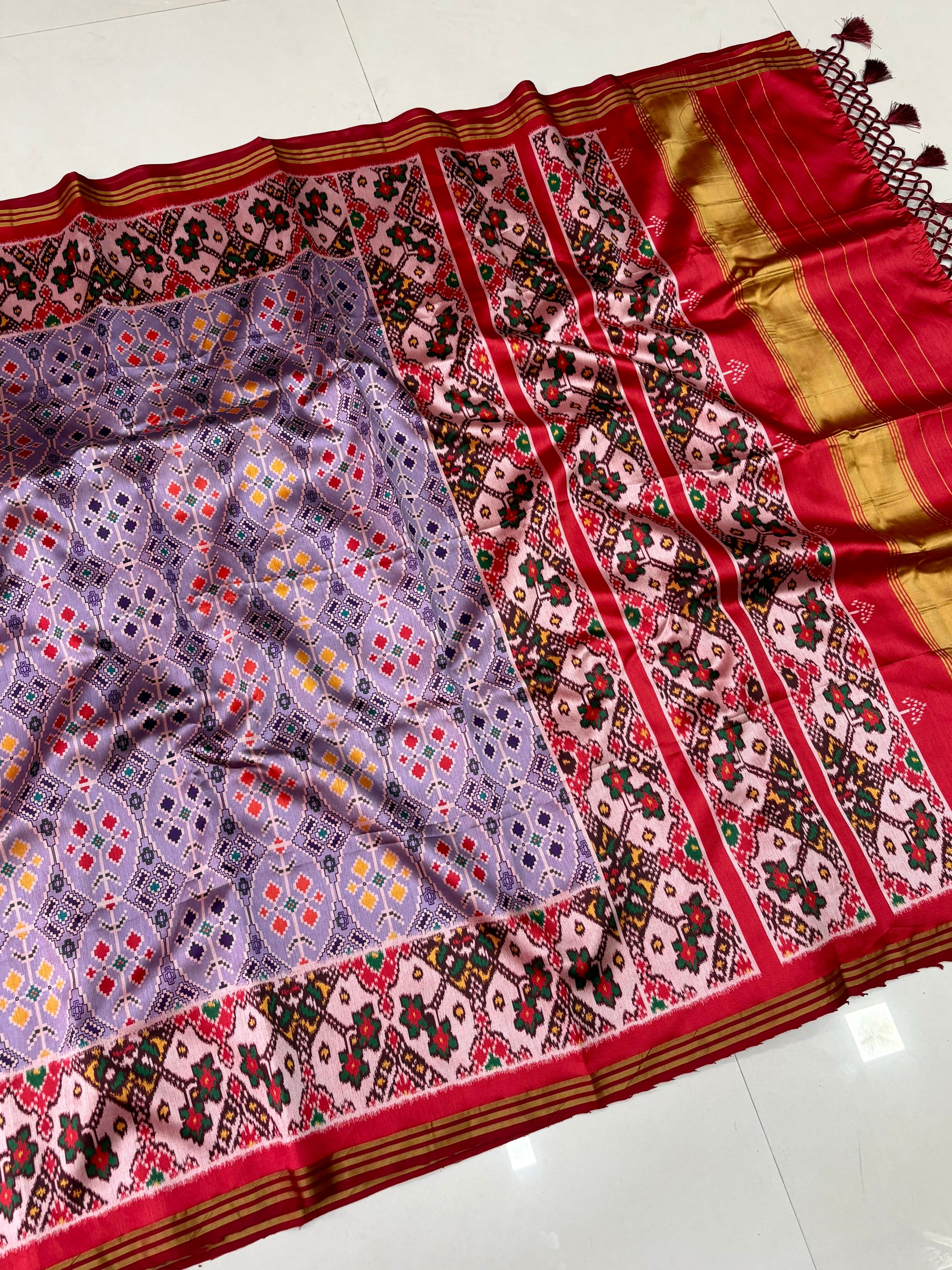 Pastel Patola Printed Sarees