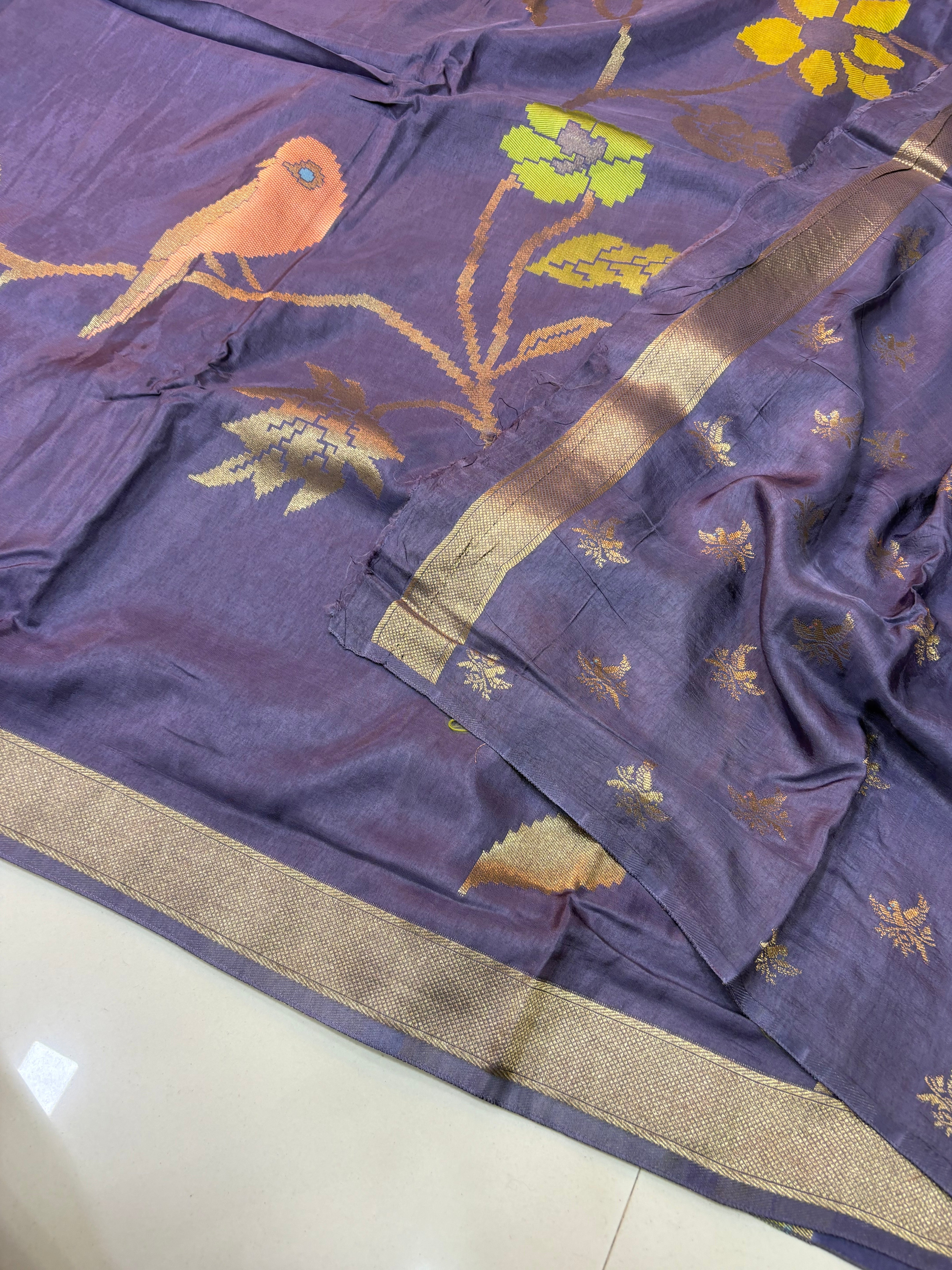 Russian Silk Jamdani Sarees